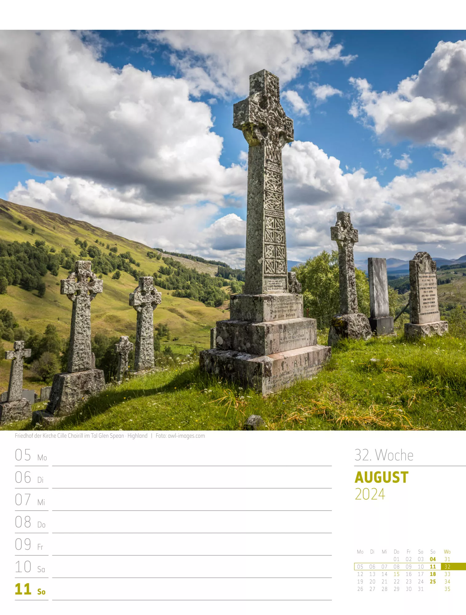 Ackermann Kalender Schottland - Wochenplaner 2024 - Innenansicht 35