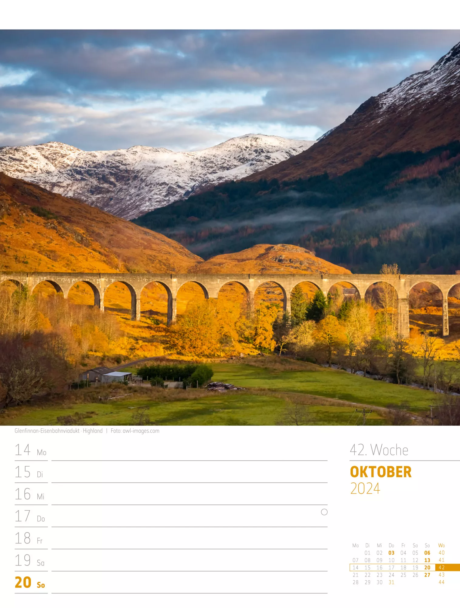 Ackermann Kalender Schottland - Wochenplaner 2024 - Innenansicht 45