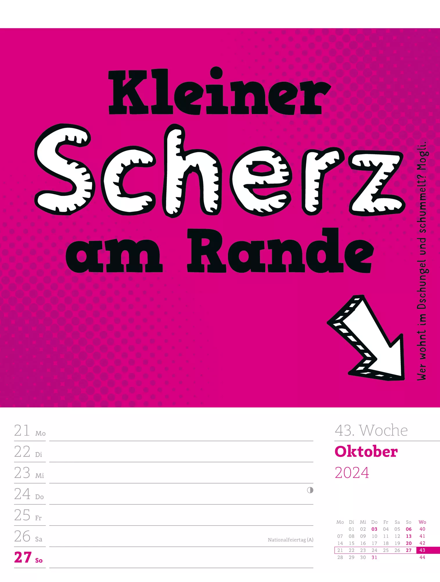 Ackermann Kalender Klartext - Wochenplaner 2024 - Innenansicht 46