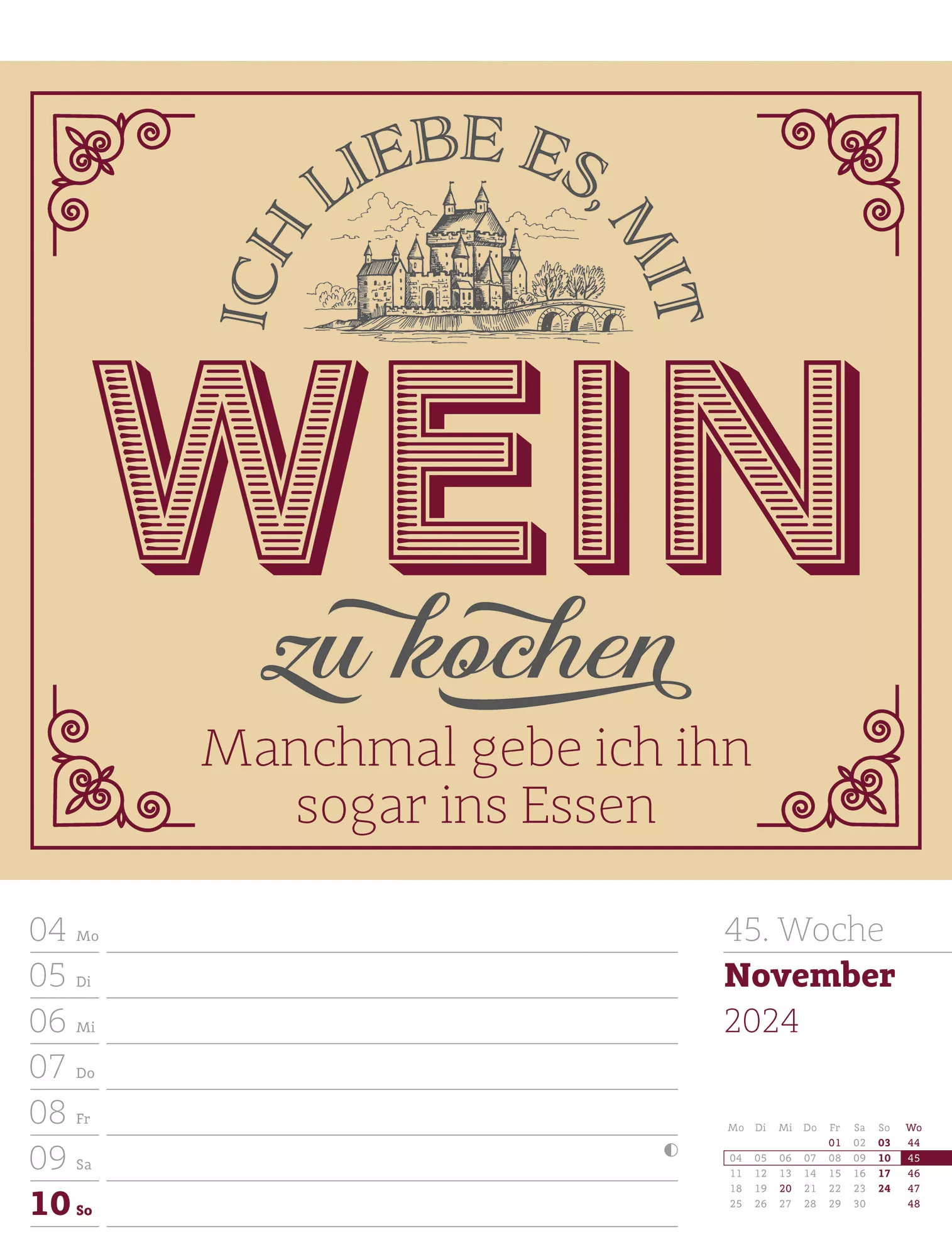 Ackermann Kalender Klartext - Wochenplaner 2024 - Innenansicht 48
