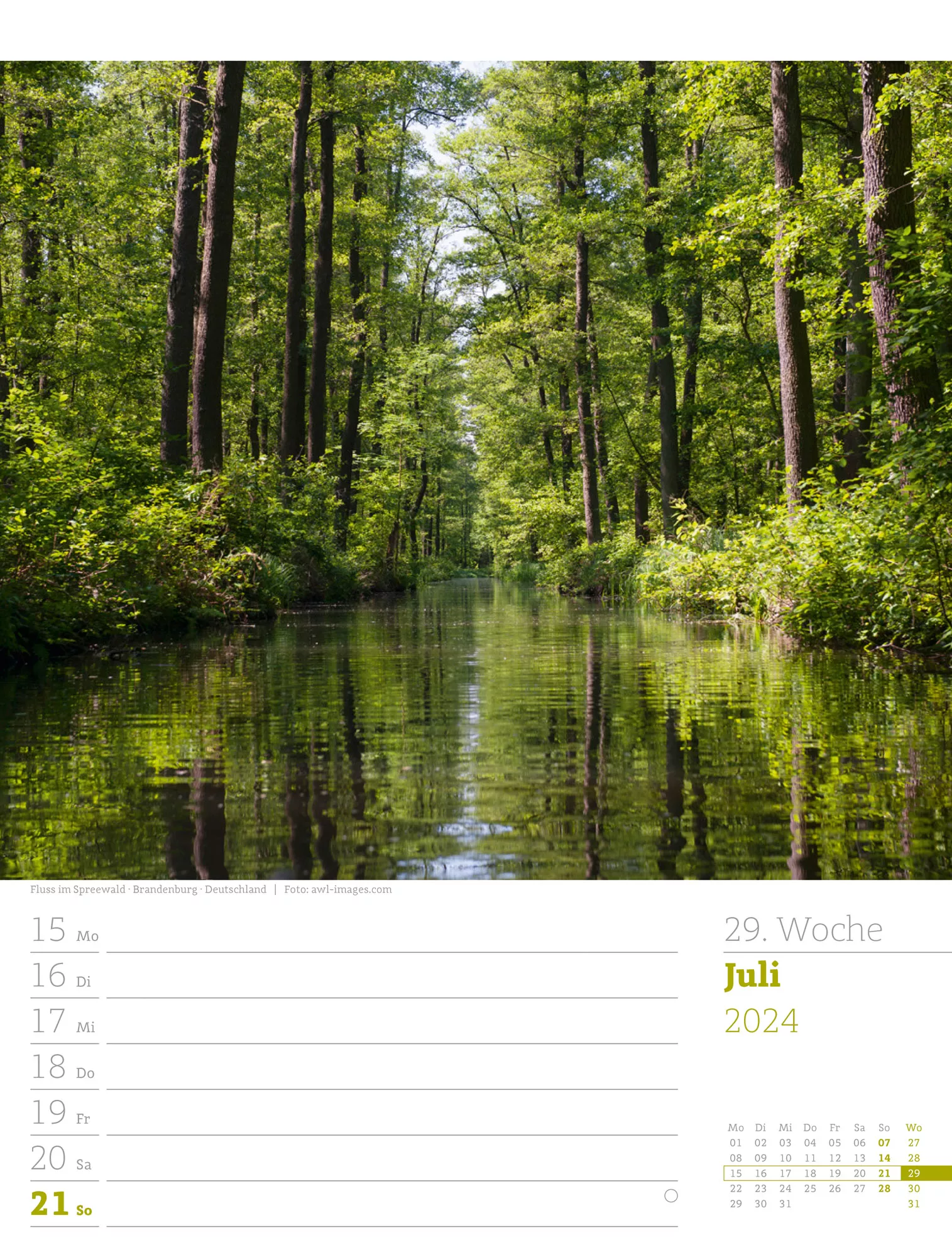 Ackermann Kalender Unser Wald - Wochenplaner 2024 - Innenansicht 32