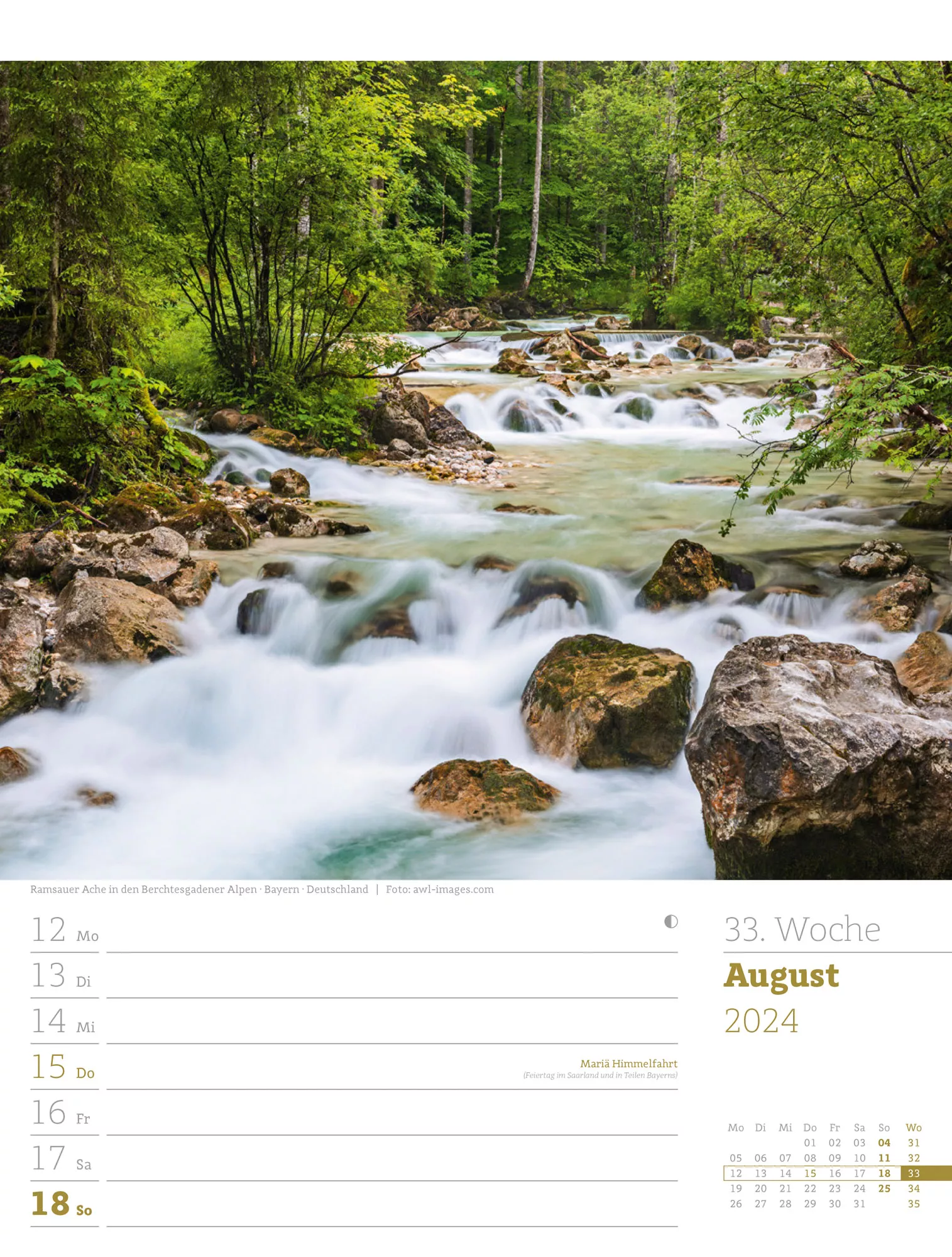 Ackermann Kalender Unser Wald - Wochenplaner 2024 - Innenansicht 36