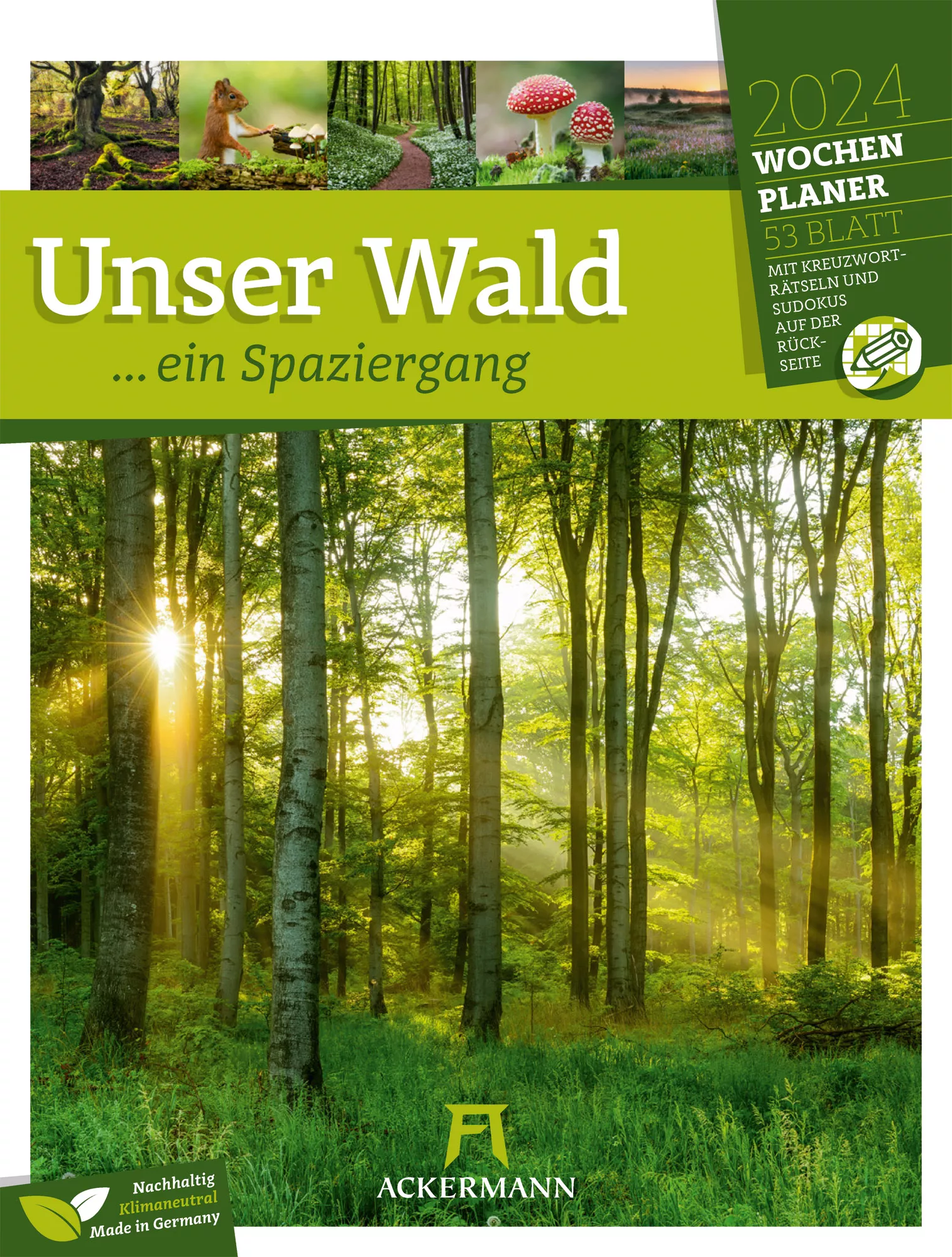 Ackermann Kalender Unser Wald - Wochenplaner 2024 - Titelblatt