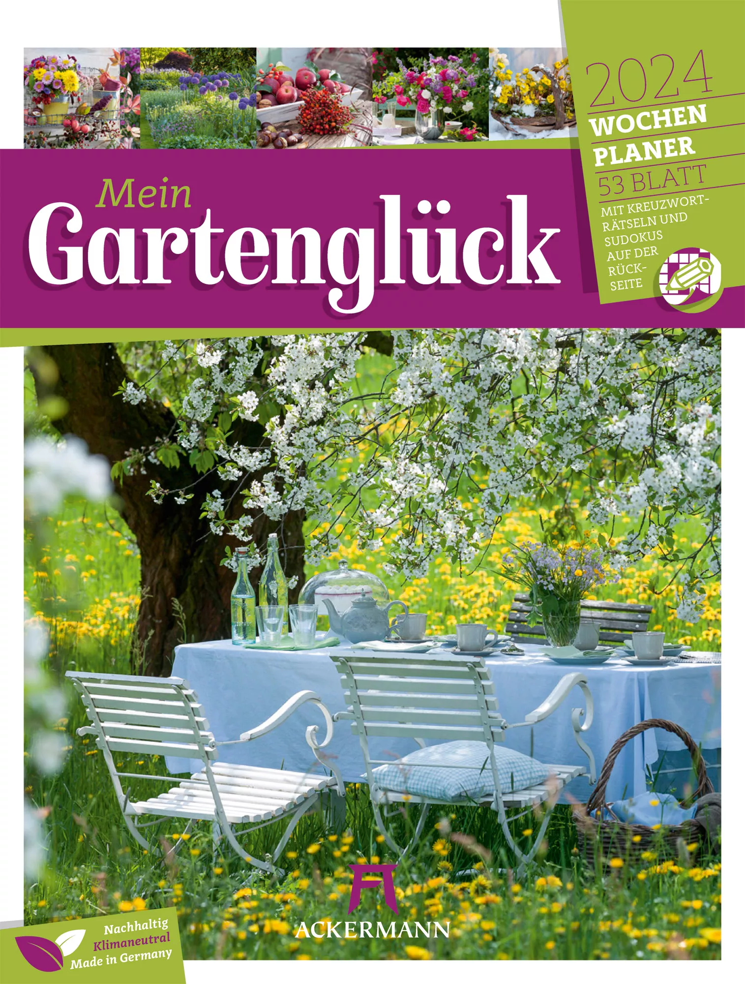 Ackermann Kalender Gartenglück - Wochenplaner 2024 - Titelblatt