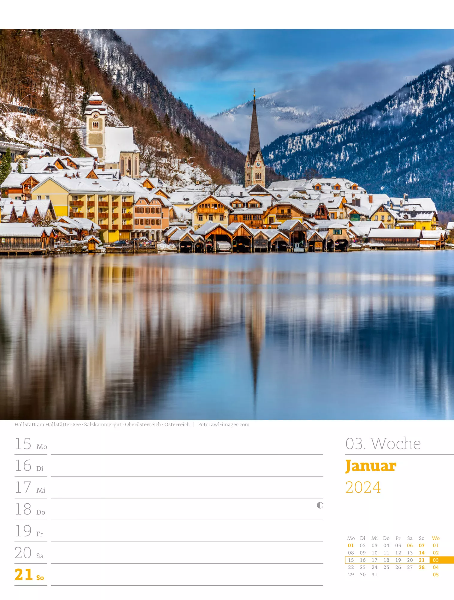 Ackermann Kalender Alpenwelt - Wochenplaner 2024 - Innenansicht 05