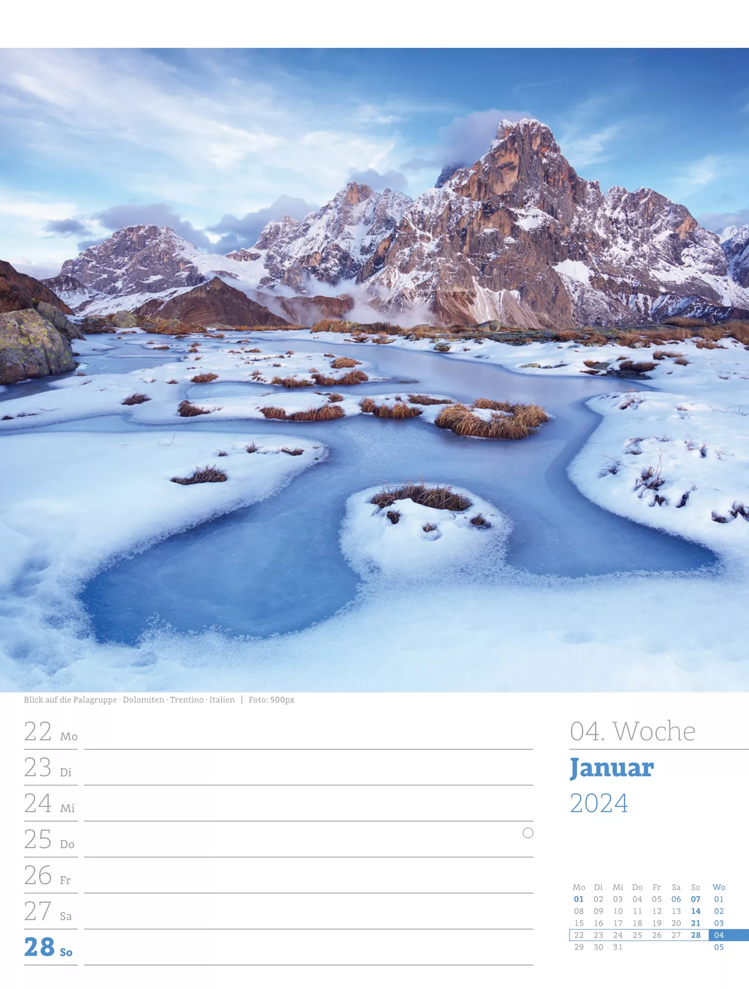 Ackermann Kalender Alpenwelt - Wochenplaner 2024 - Innenansicht 07