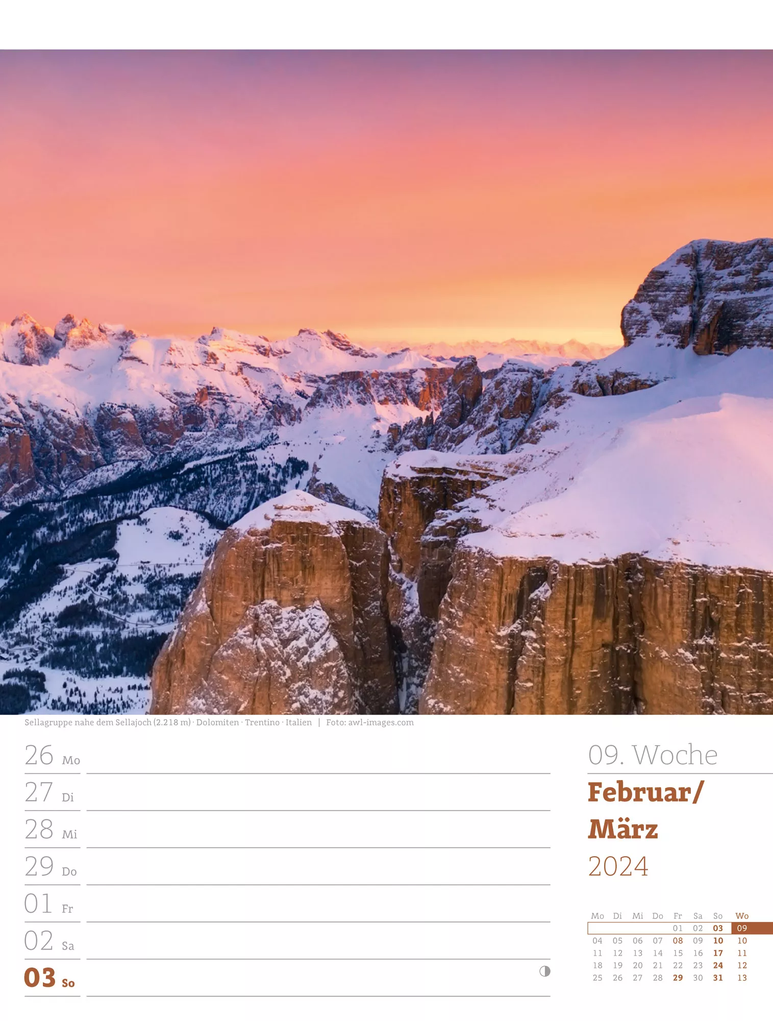 Ackermann Kalender Alpenwelt - Wochenplaner 2024 - Innenansicht 12