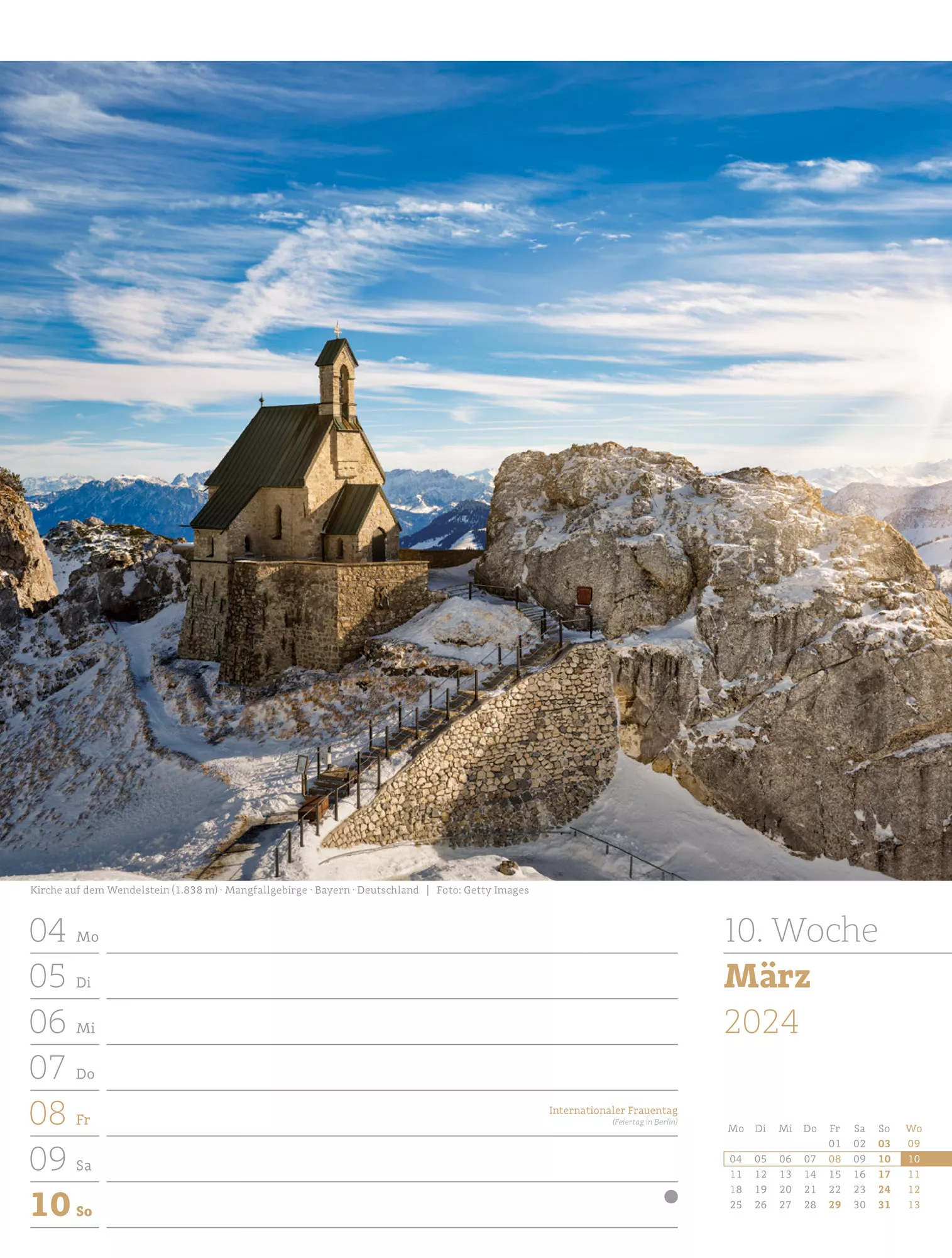 Ackermann Kalender Alpenwelt - Wochenplaner 2024 - Innenansicht 13