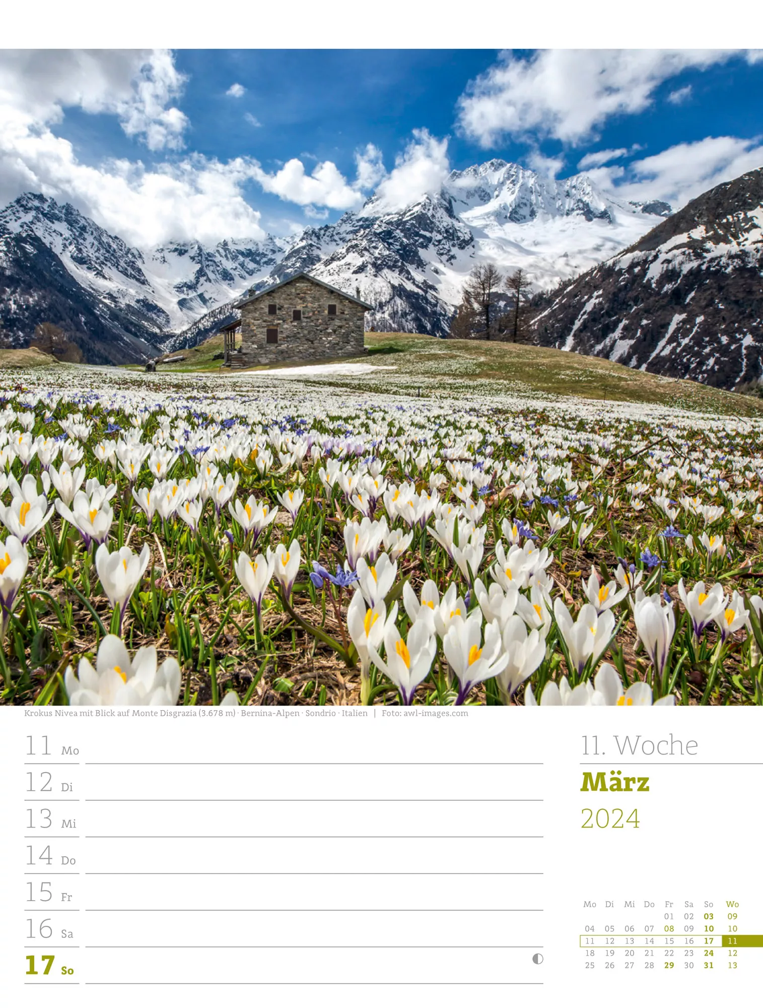 Ackermann Kalender Alpenwelt - Wochenplaner 2024 - Innenansicht 14