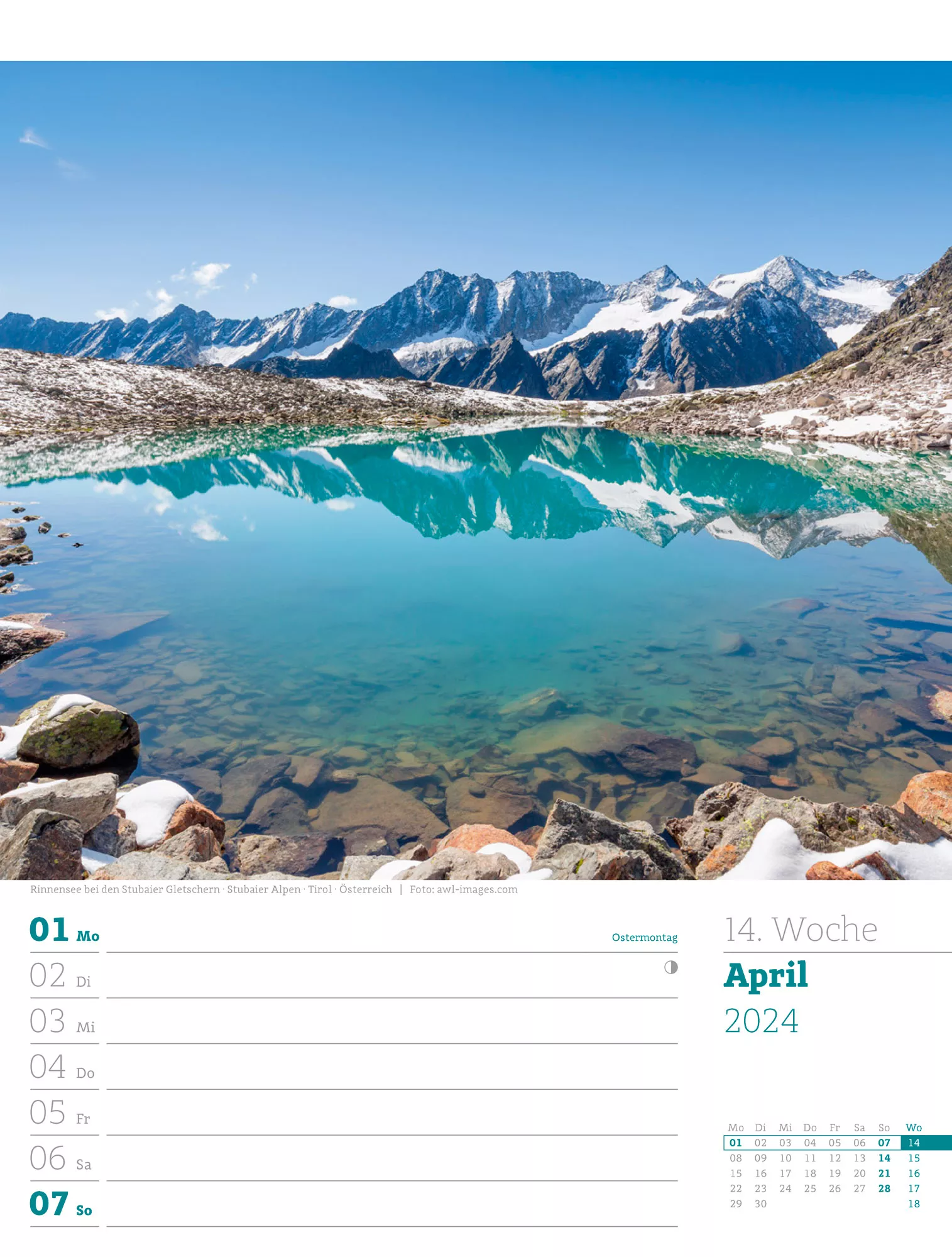Ackermann Kalender Alpenwelt - Wochenplaner 2024 - Innenansicht 17