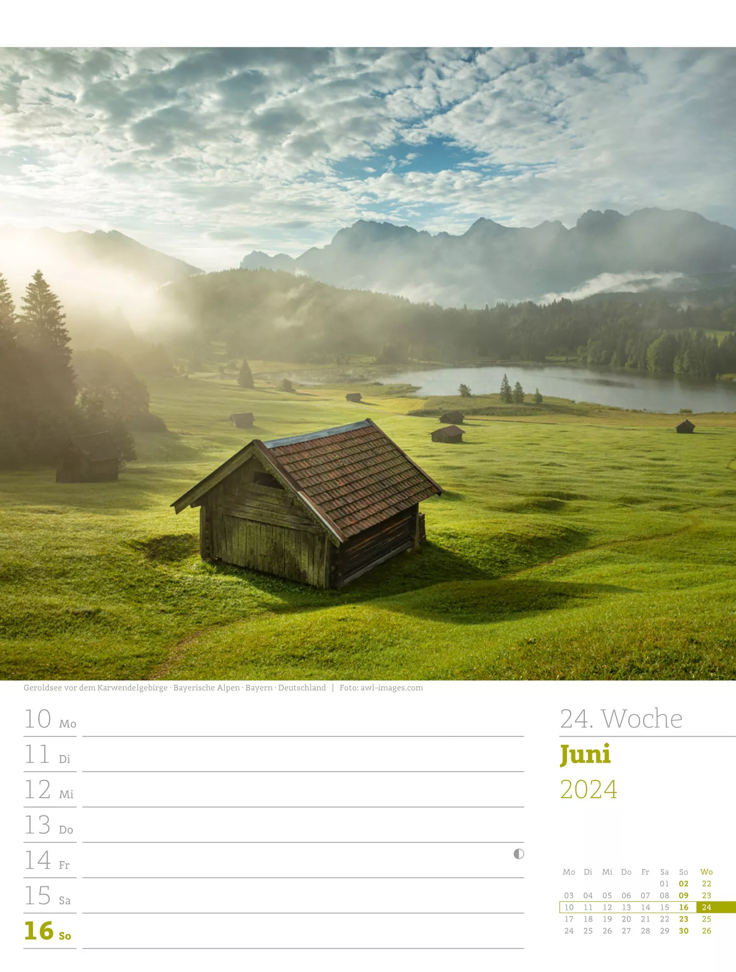 Ackermann Kalender Alpenwelt - Wochenplaner 2024 - Innenansicht 27