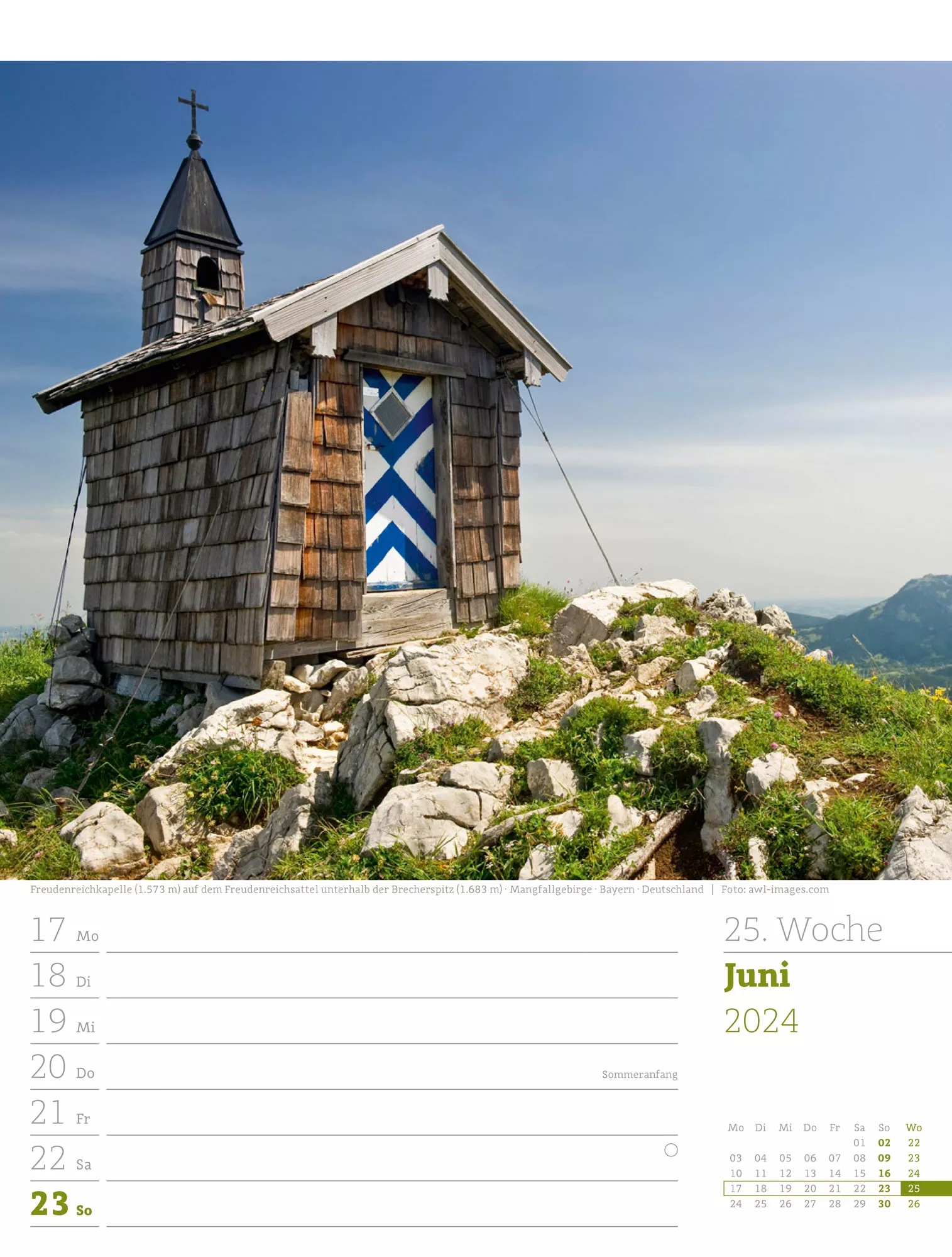 Ackermann Kalender Alpenwelt - Wochenplaner 2024 - Innenansicht 28