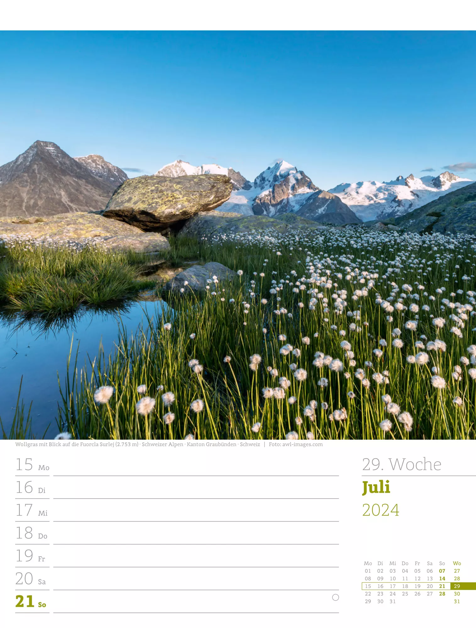 Ackermann Kalender Alpenwelt - Wochenplaner 2024 - Innenansicht 32
