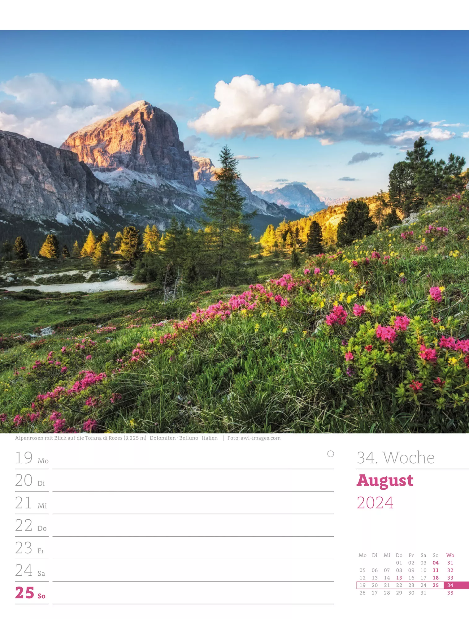Ackermann Kalender Alpenwelt - Wochenplaner 2024 - Innenansicht 37
