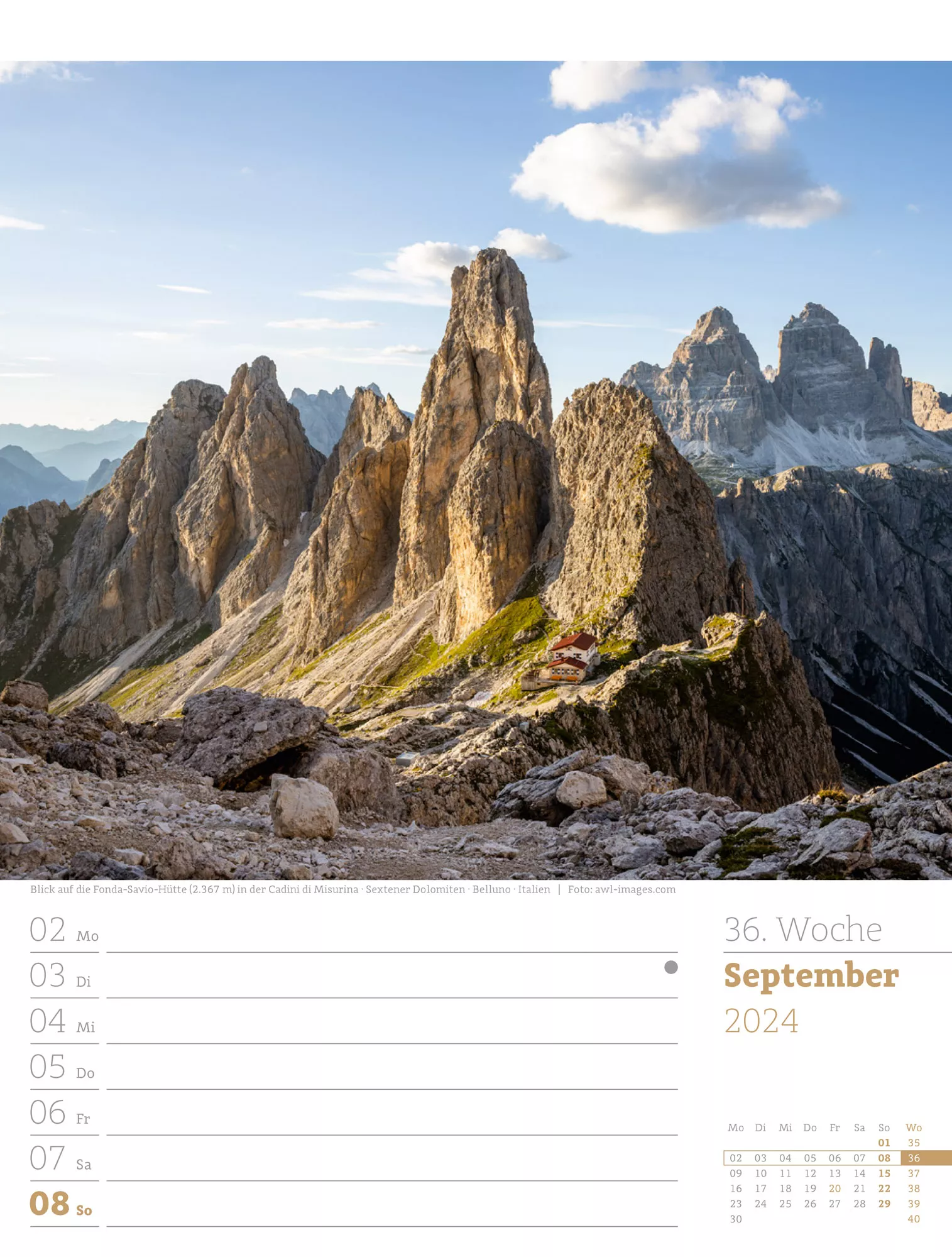Ackermann Kalender Alpenwelt - Wochenplaner 2024 - Innenansicht 39