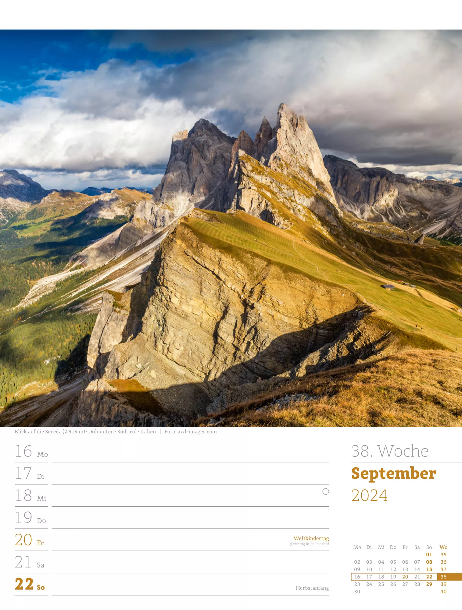 Ackermann Kalender Alpenwelt - Wochenplaner 2024 - Innenansicht 41