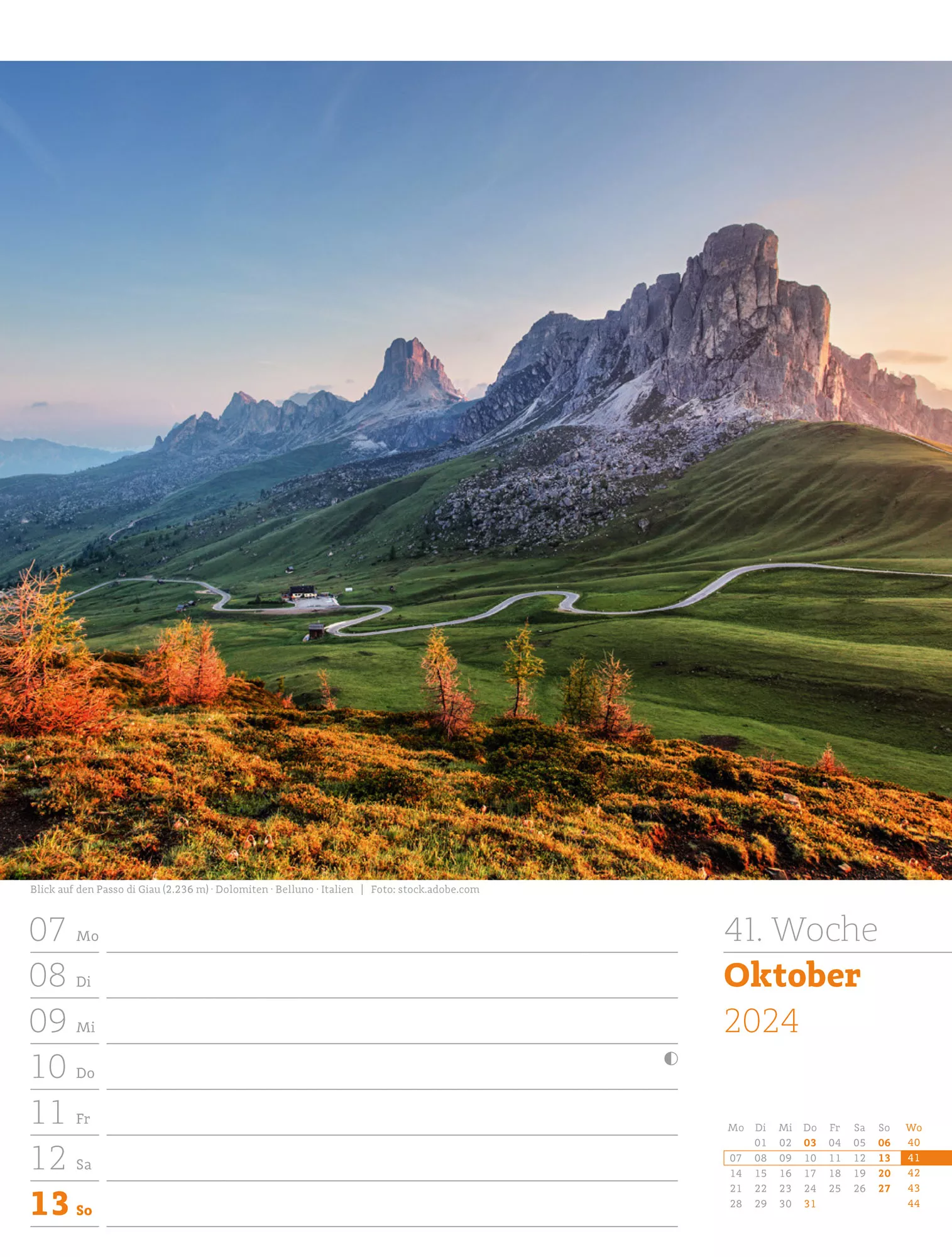 Ackermann Kalender Alpenwelt - Wochenplaner 2024 - Innenansicht 44