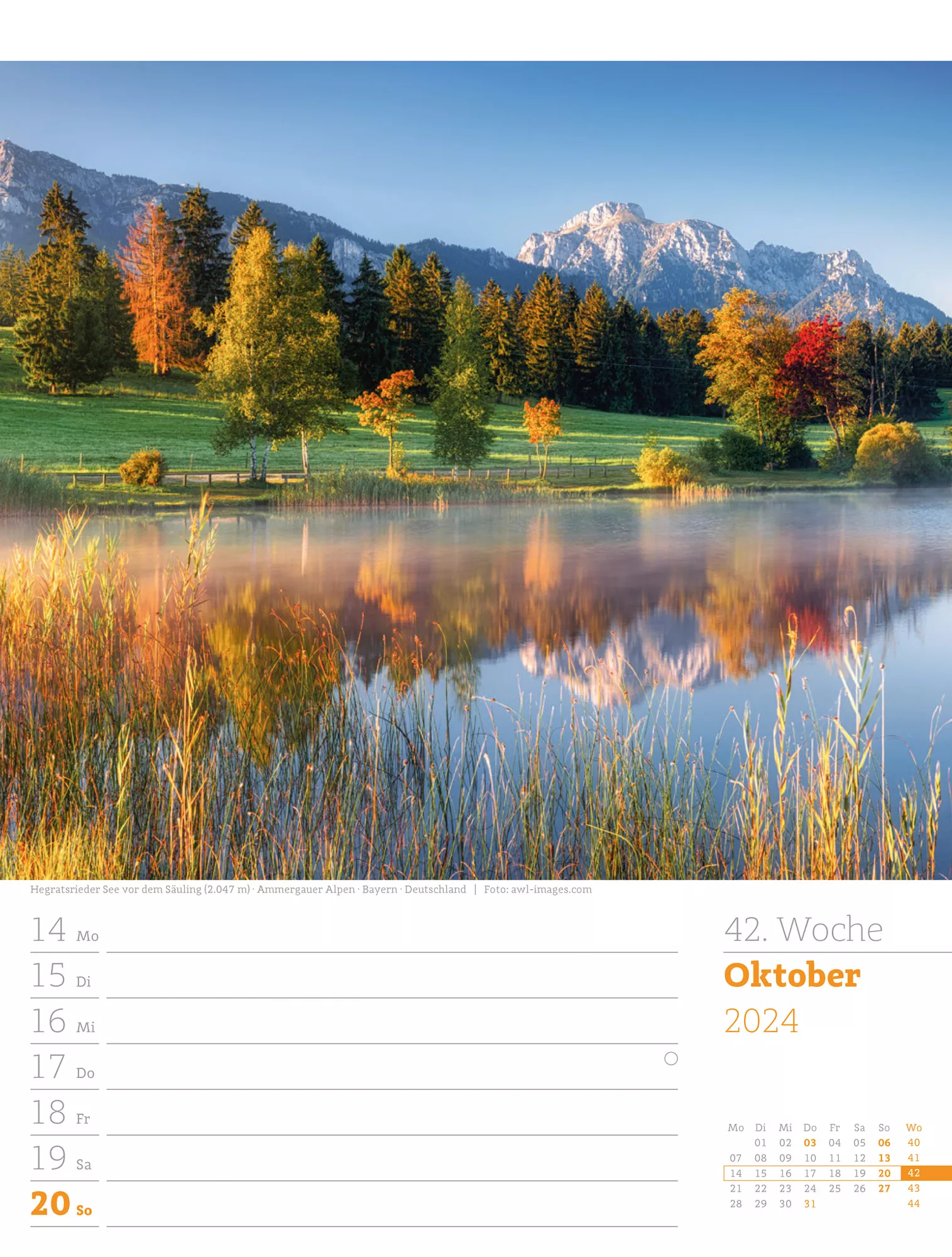 Ackermann Kalender Alpenwelt - Wochenplaner 2024 - Innenansicht 45