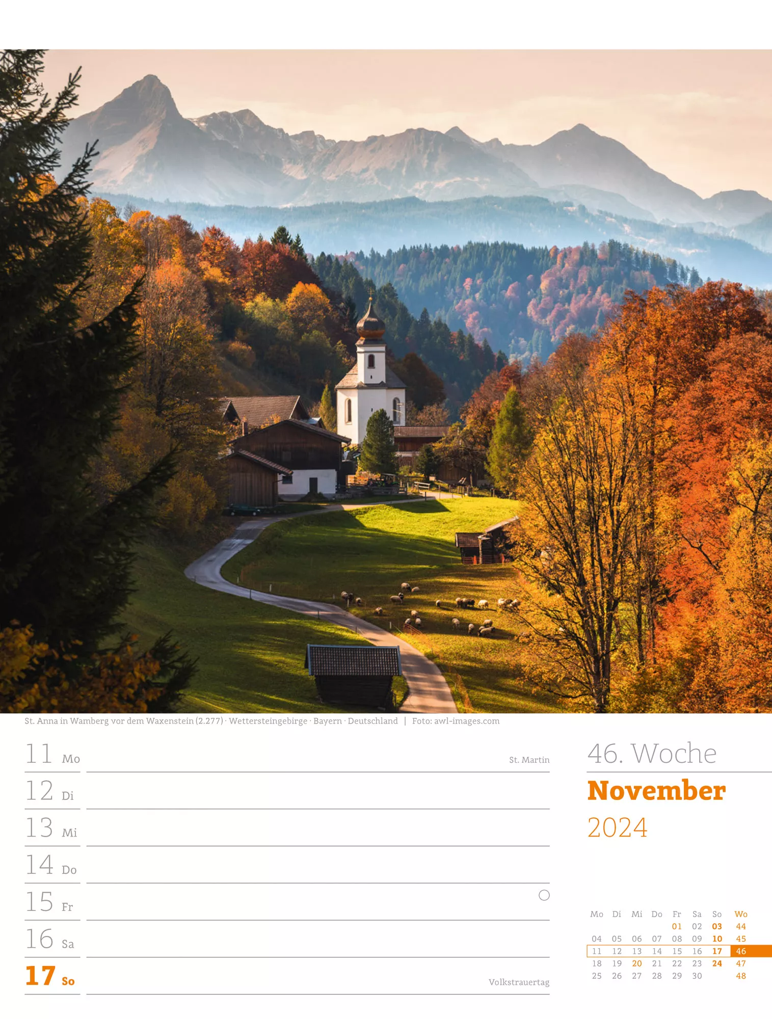 Ackermann Kalender Alpenwelt - Wochenplaner 2024 - Innenansicht 49