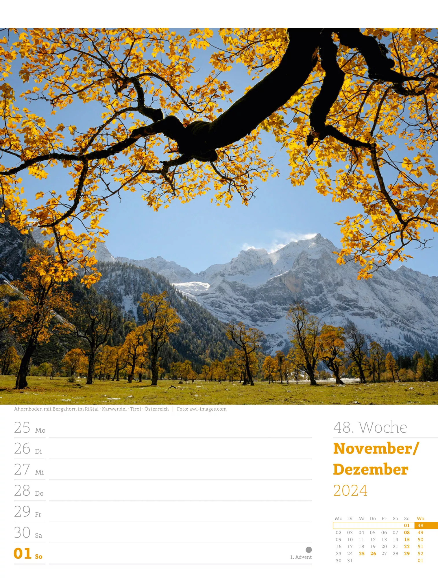 Ackermann Kalender Alpenwelt - Wochenplaner 2024 - Innenansicht 51