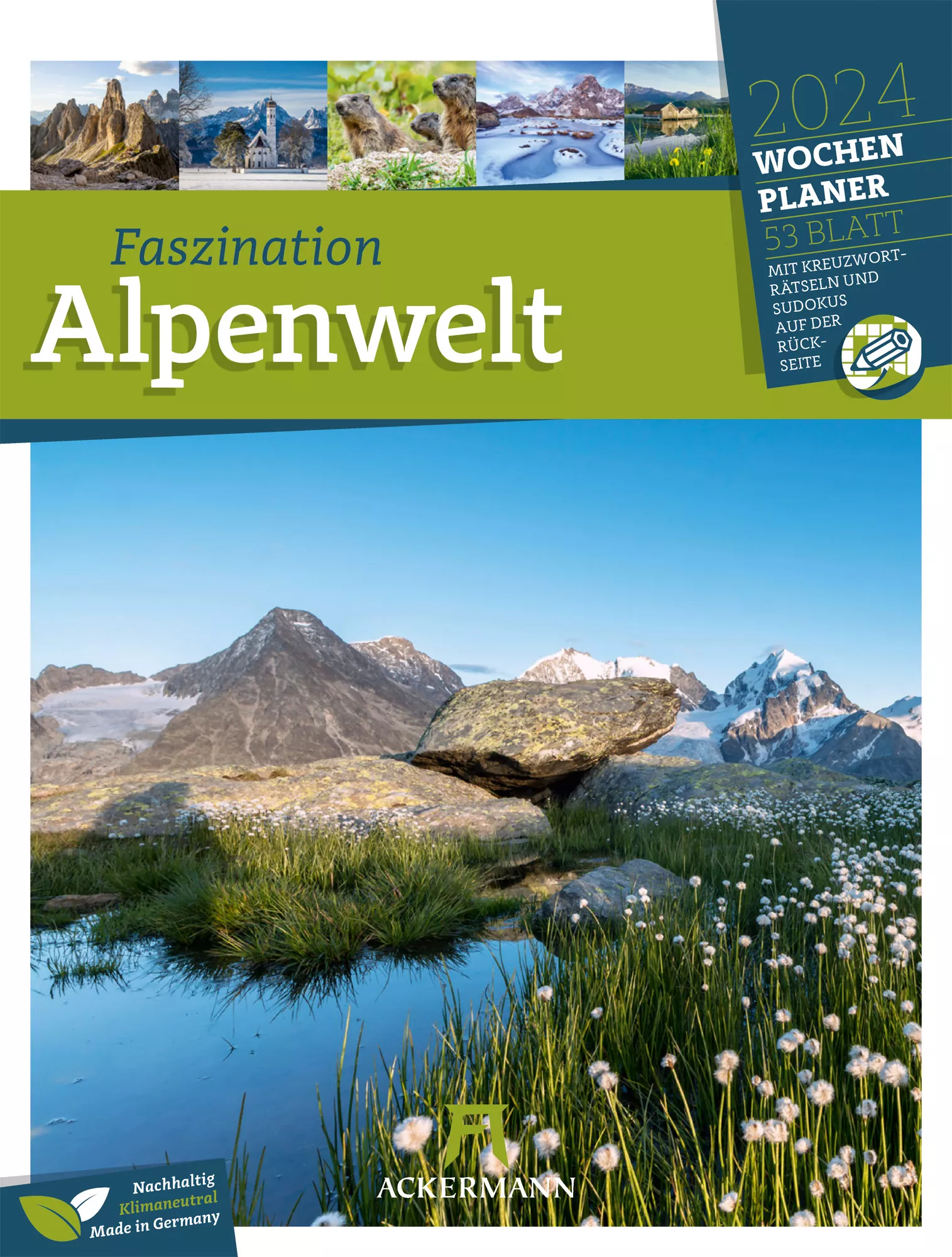 Ackermann Kalender Alpenwelt - Wochenplaner 2024 - Titelblatt