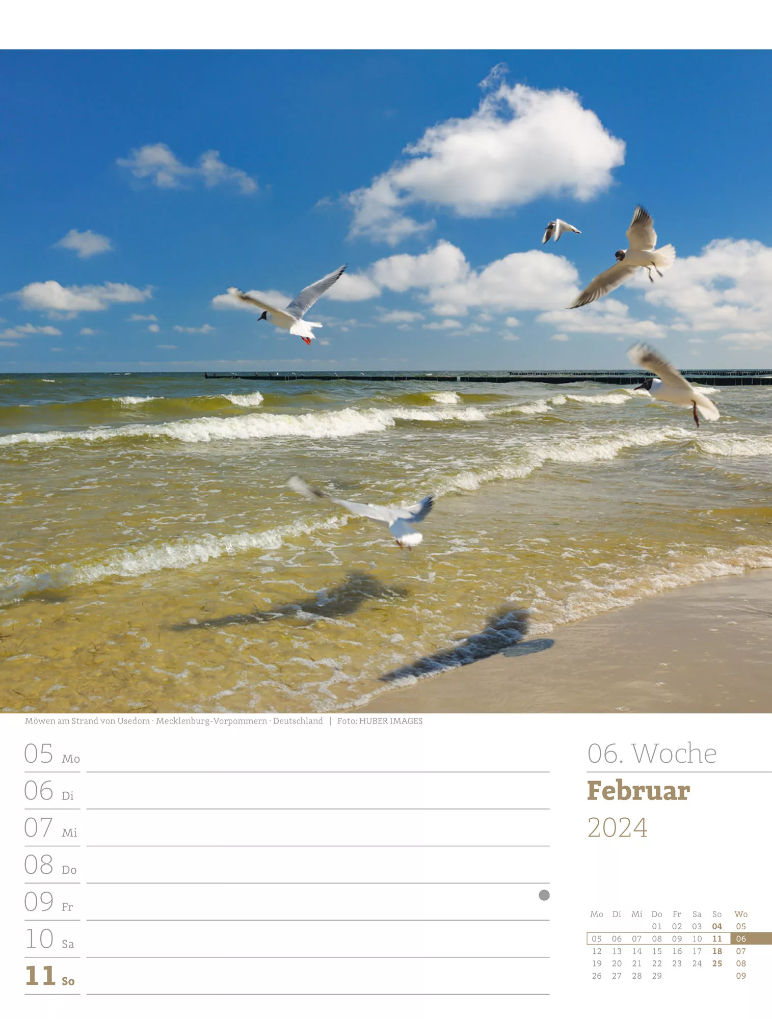 Ackermann Kalender Am Meer - Wochenplaner 2024 - Innenansicht 09