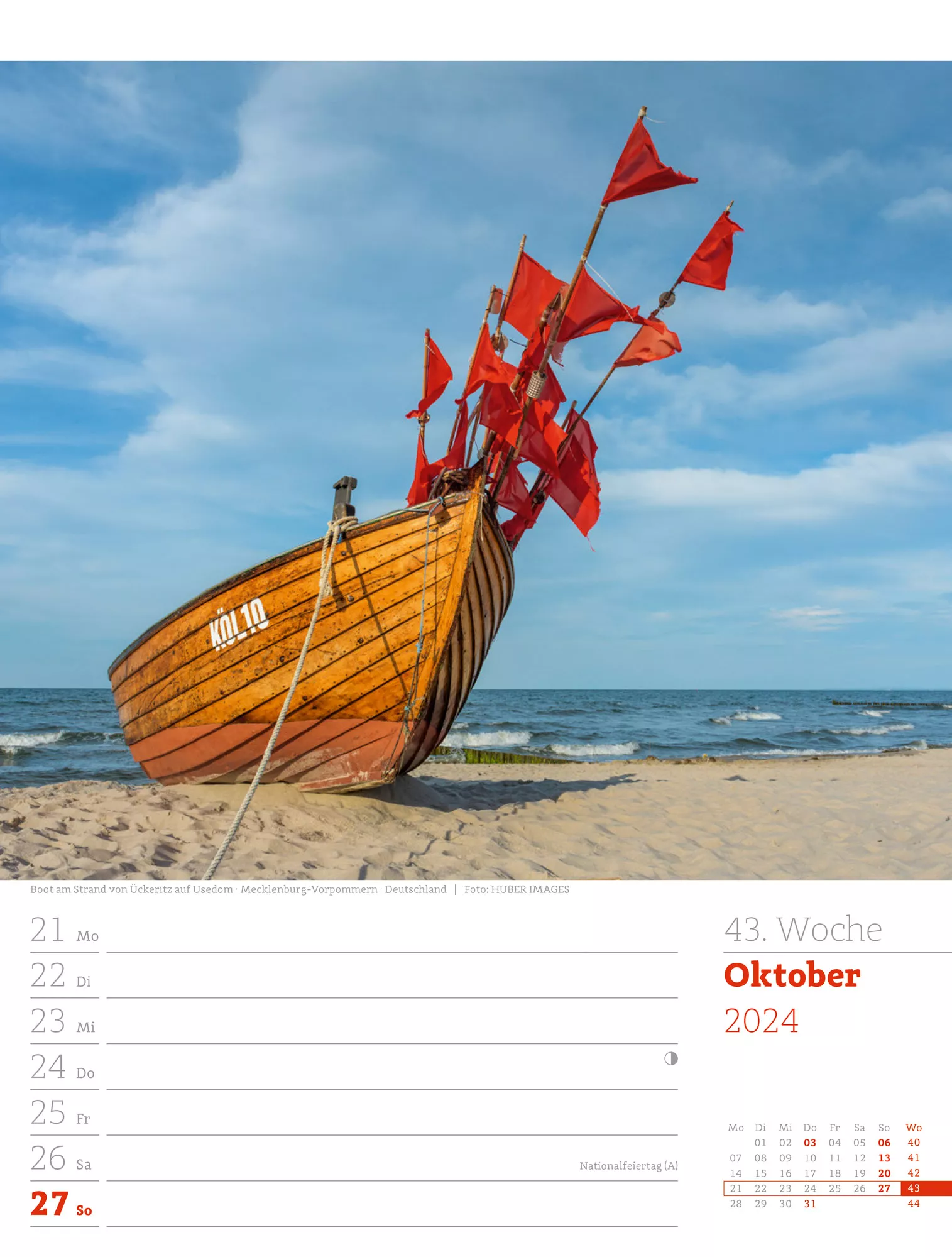 Ackermann Kalender Am Meer - Wochenplaner 2024 - Innenansicht 46