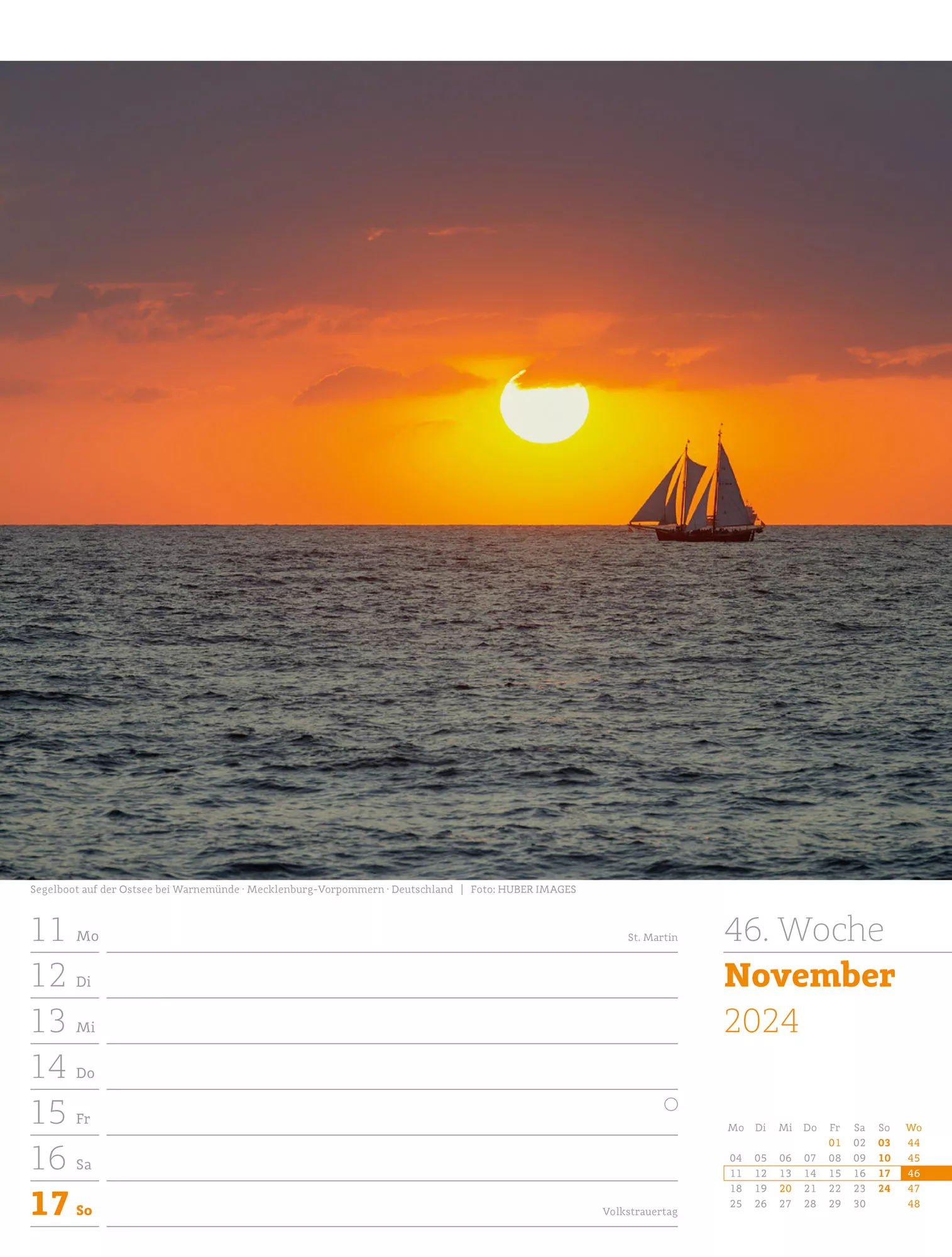 Ackermann Kalender Am Meer - Wochenplaner 2024 - Innenansicht 49