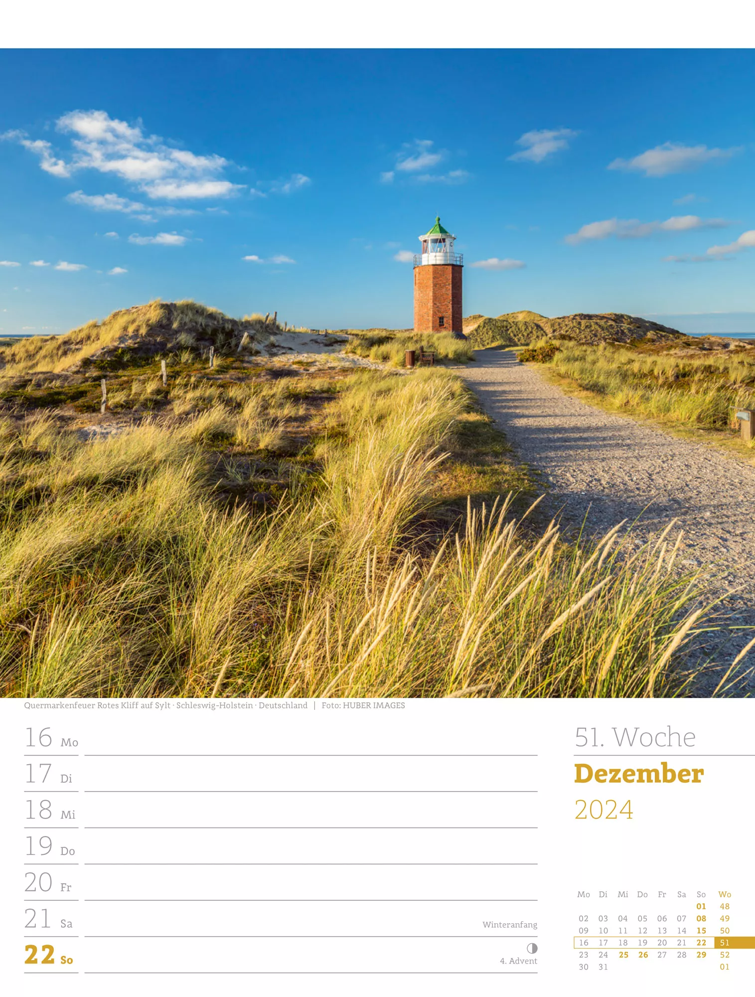 Ackermann Kalender Am Meer - Wochenplaner 2024 - Innenansicht 54