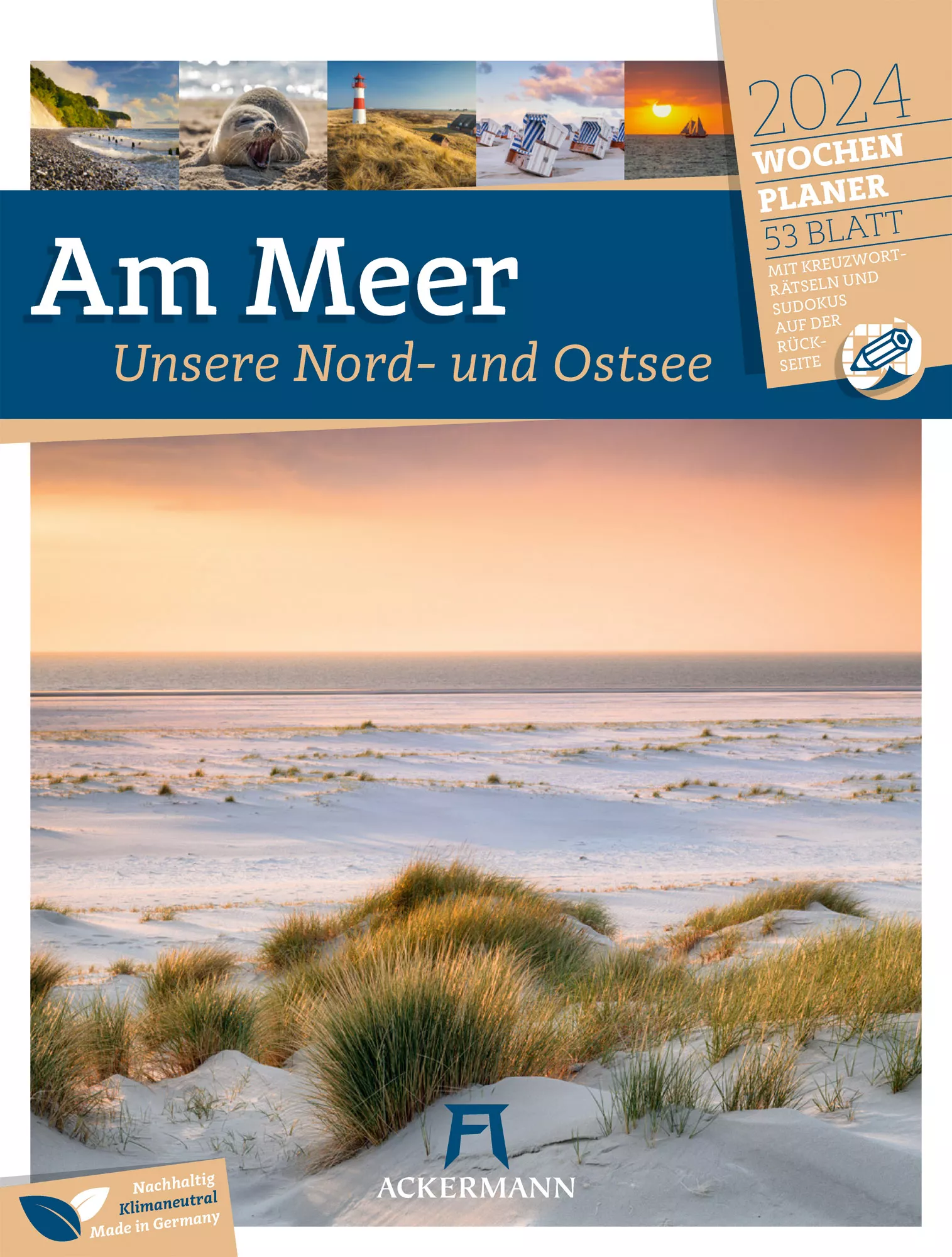 Ackermann Kalender Am Meer - Wochenplaner 2024 - Titelblatt