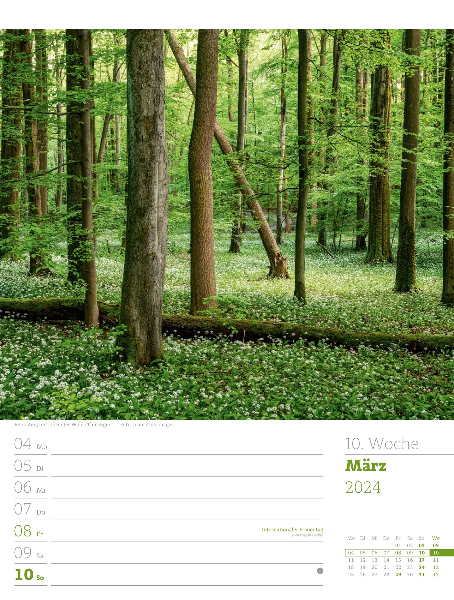 Ackermann Kalender Deutschland - Wochenplaner 2024 - Innenansicht 13