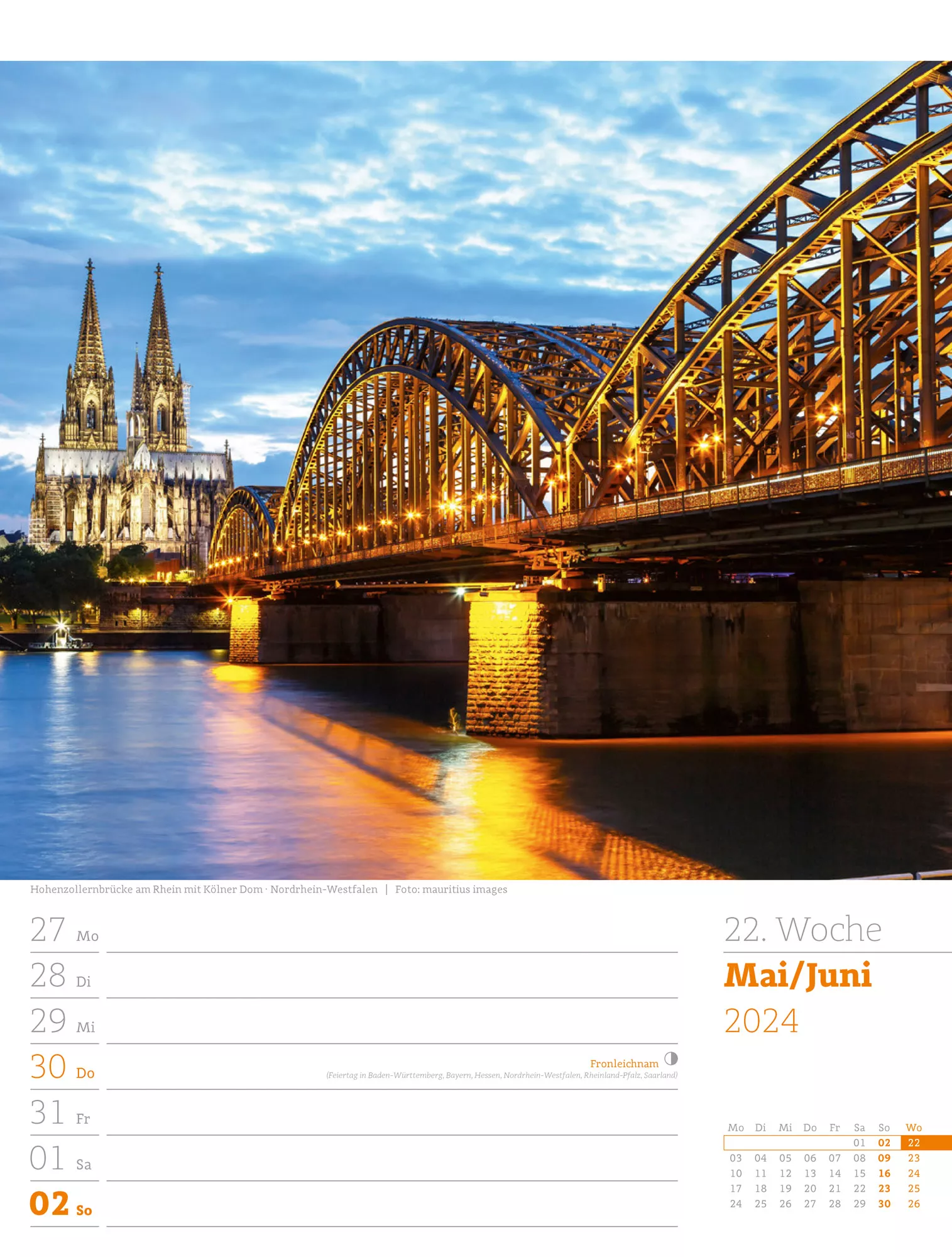 Ackermann Kalender Deutschland - Wochenplaner 2024 - Innenansicht 25