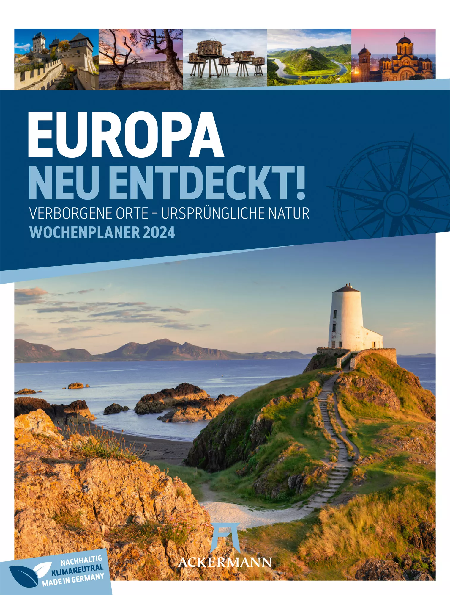 Ackermann Kalender Europa neu entdeckt - Wochenplaner 2024 - Titelblatt