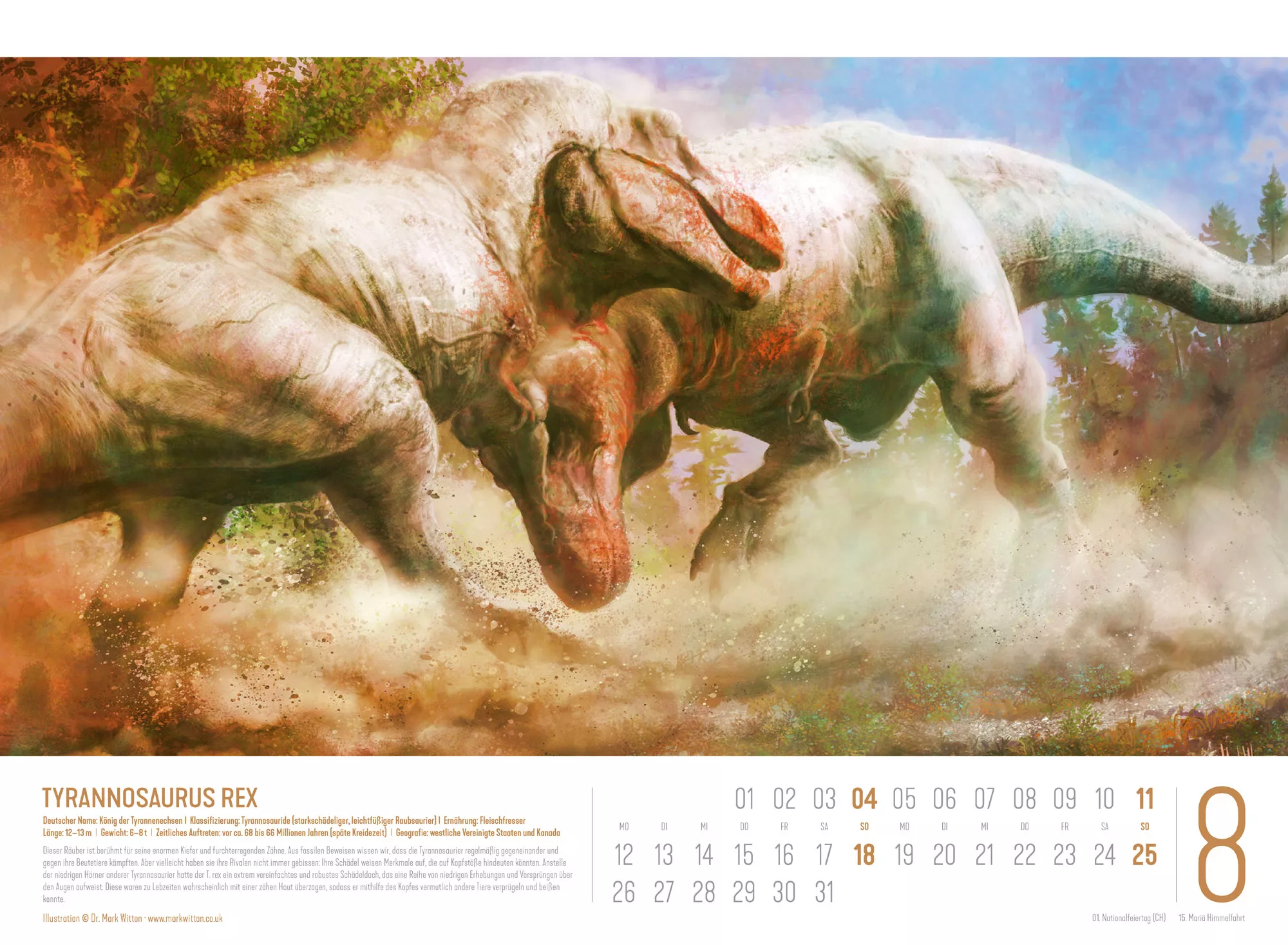 Ackermann Kalender Dinosaurier 2024 - Innenansicht 08