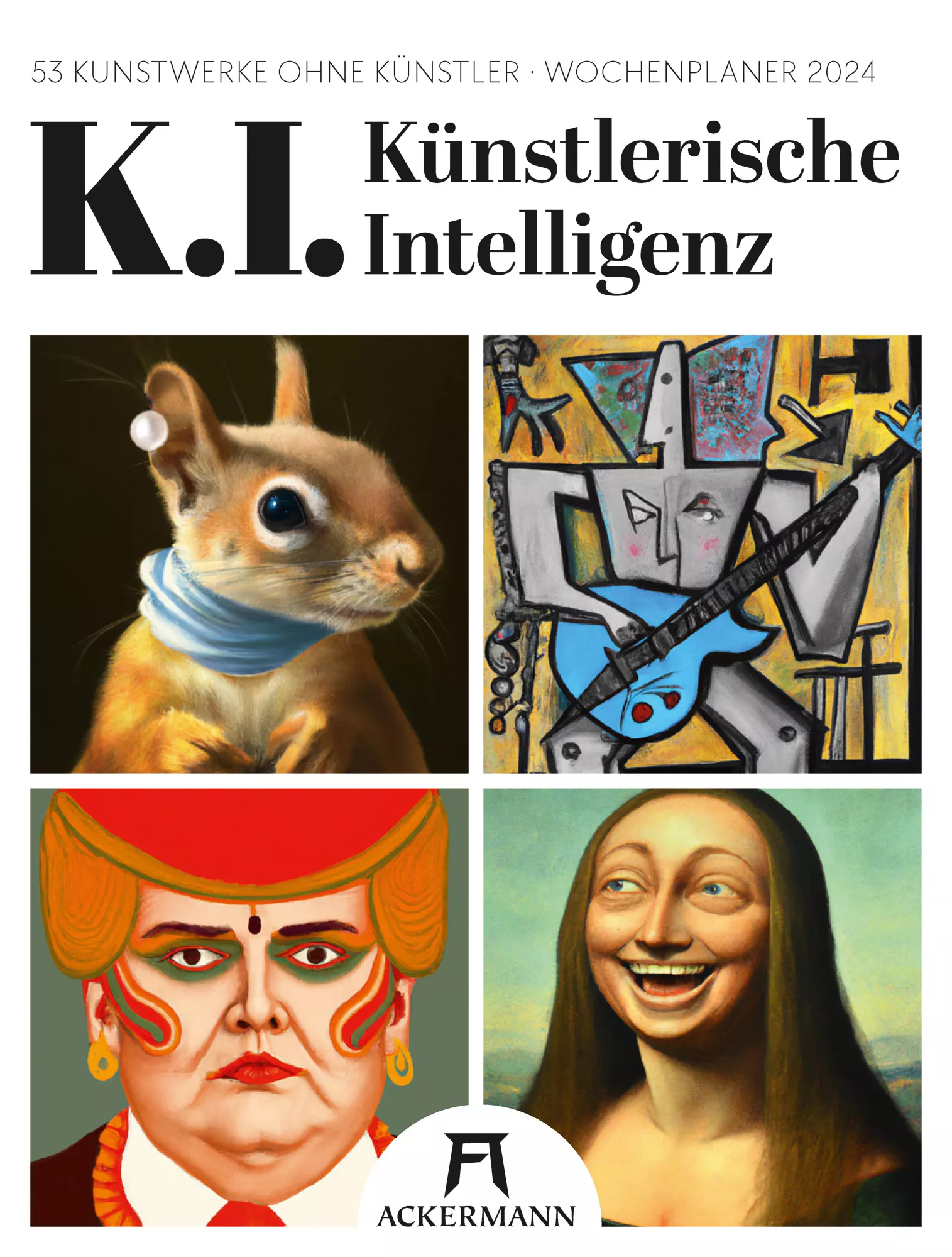 Ackermann Kalender K.I. - Künstlerische Intelligenz - Wochenplaner 2024 - Titelblatt