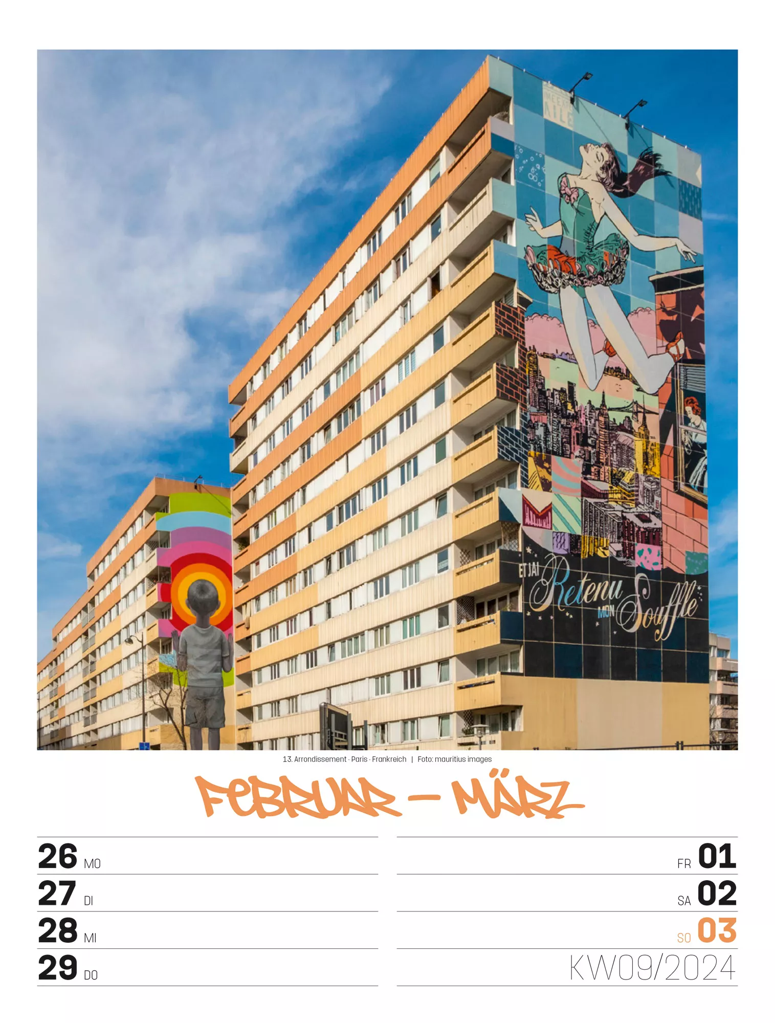 Ackermann Kalender Street Art - Wochenplaner 2024 - Innenansicht 12