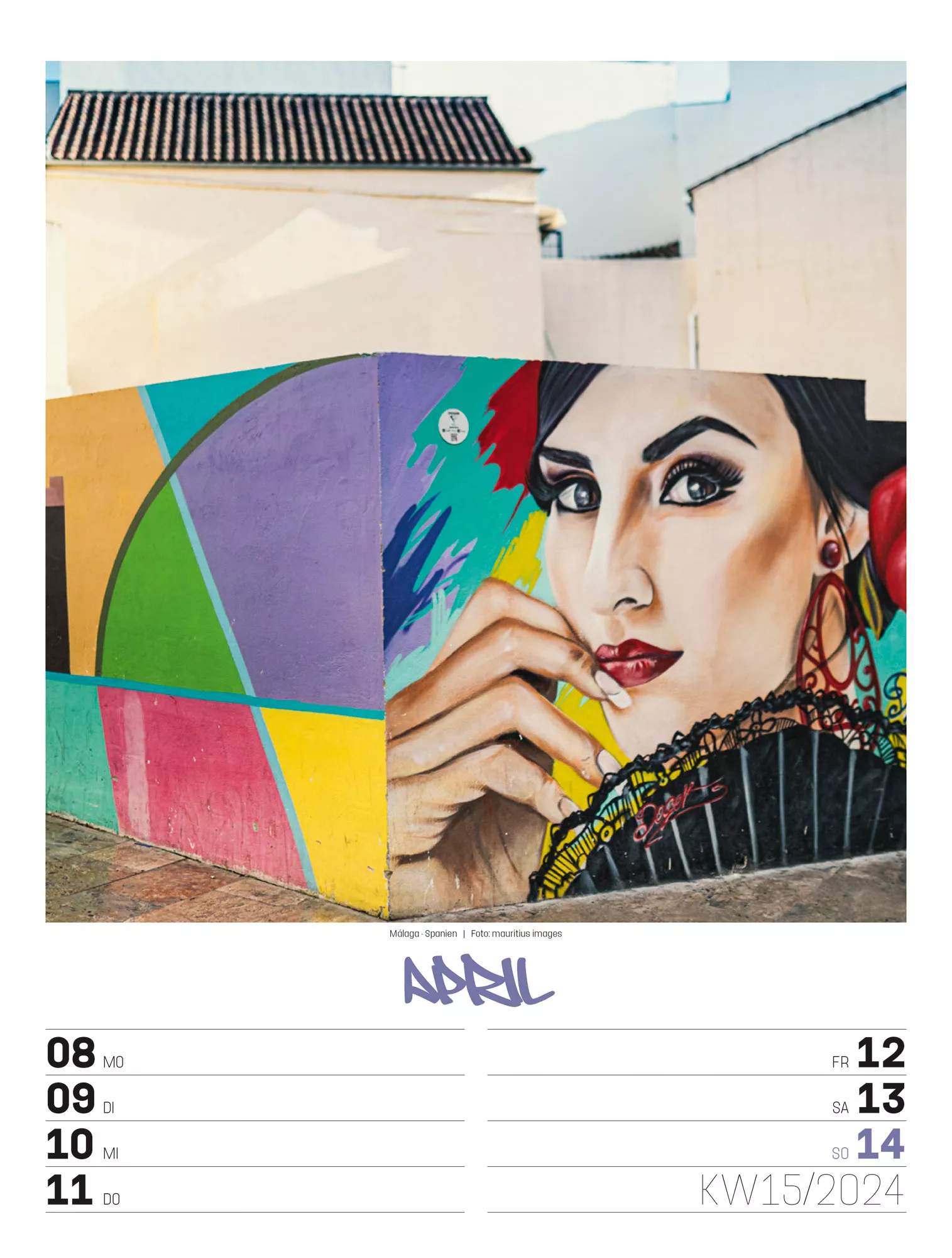 Ackermann Kalender Street Art - Wochenplaner 2024 - Innenansicht 18