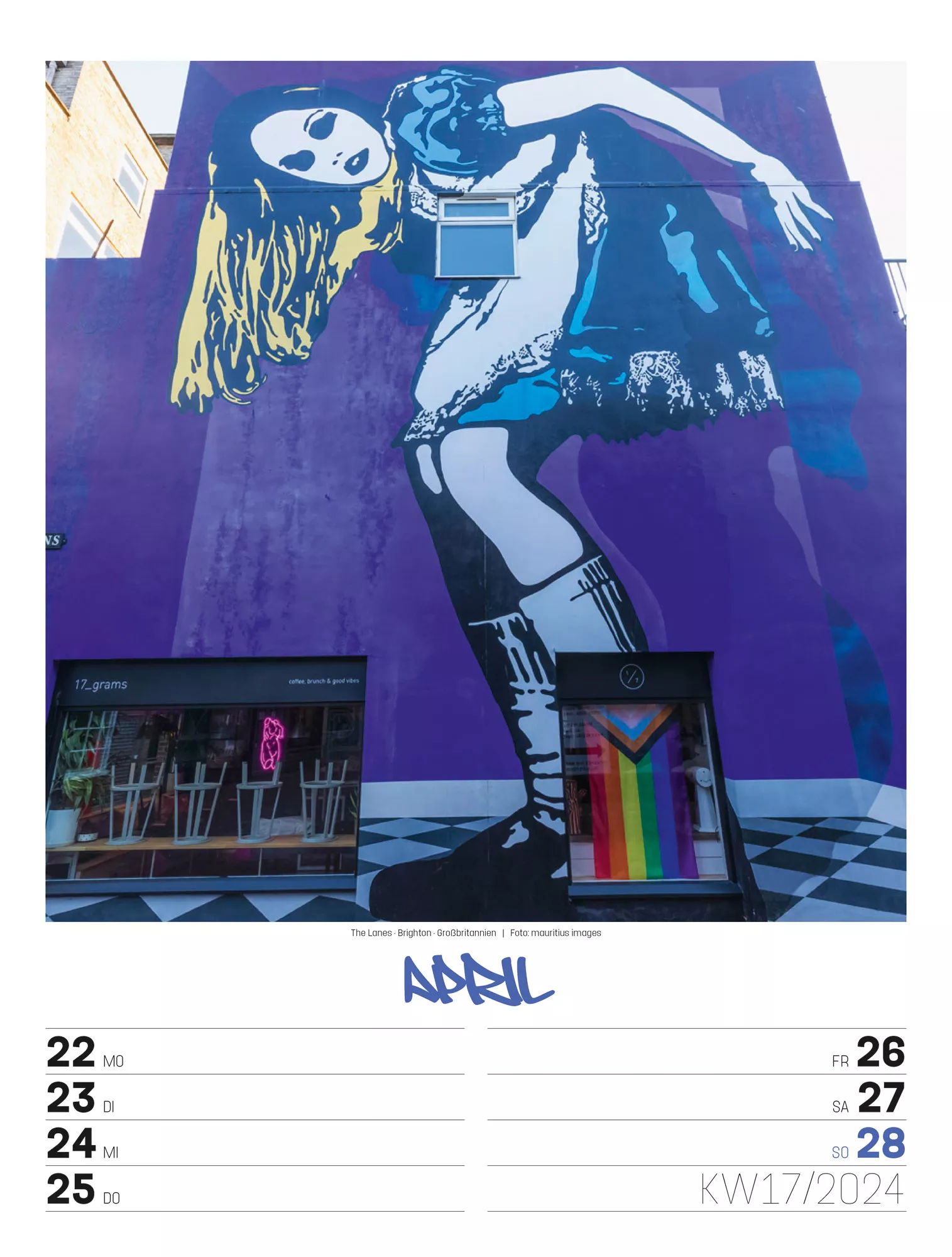 Ackermann Kalender Street Art - Wochenplaner 2024 - Innenansicht 20