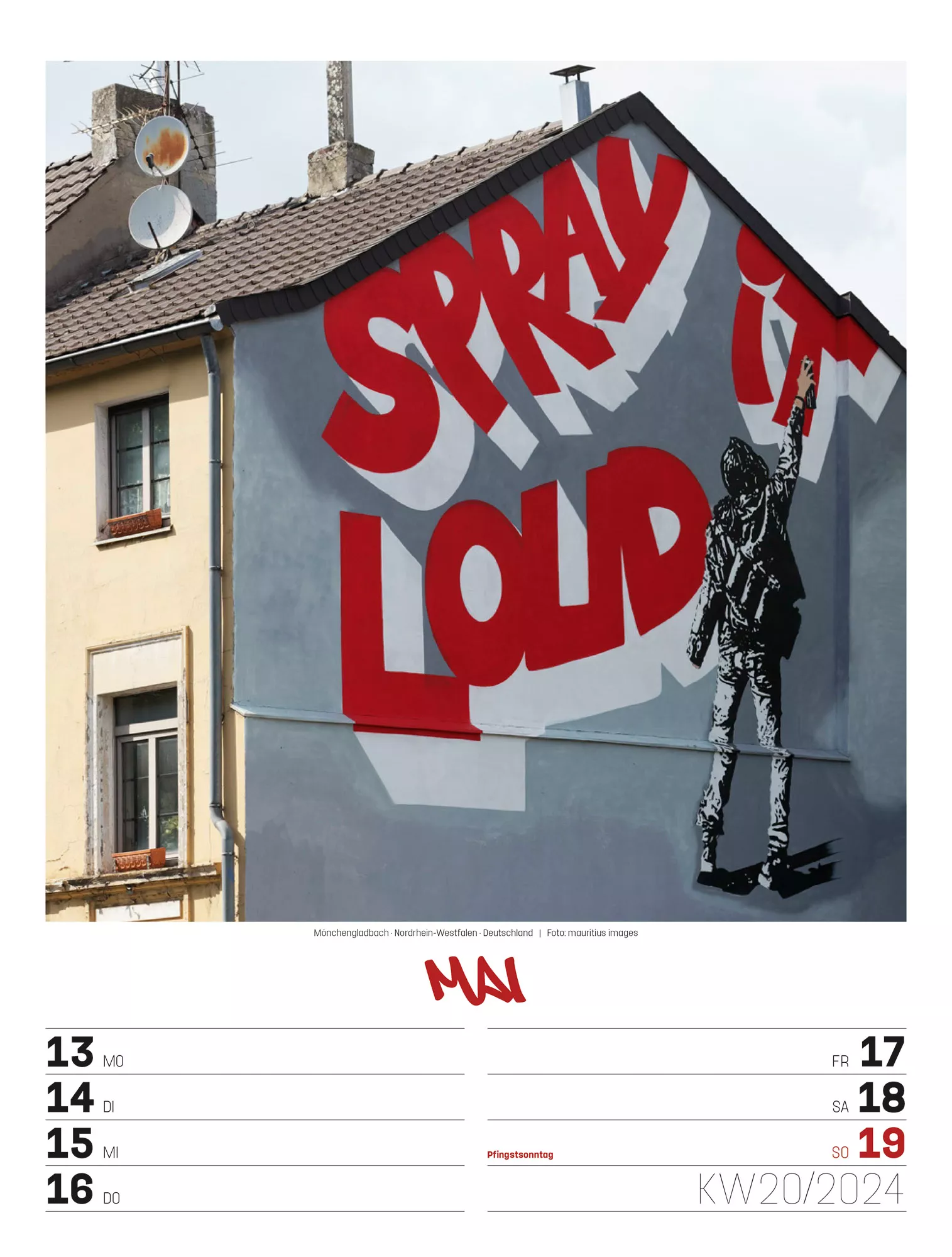 Ackermann Kalender Street Art - Wochenplaner 2024 - Innenansicht 23
