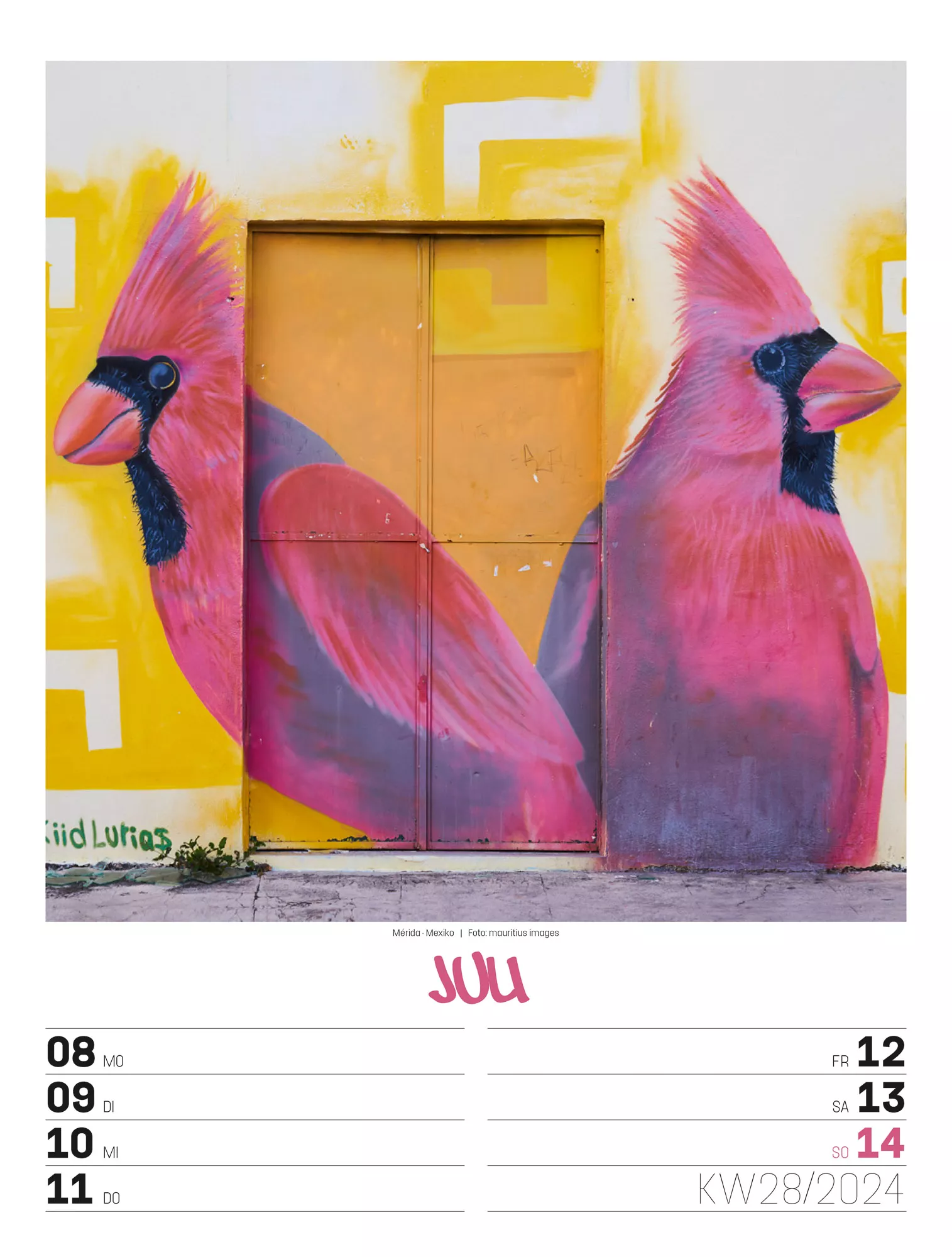 Ackermann Kalender Street Art - Wochenplaner 2024 - Innenansicht 31