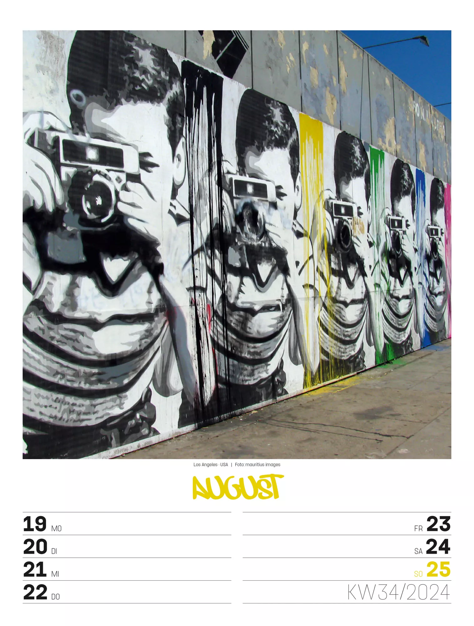 Ackermann Kalender Street Art - Wochenplaner 2024 - Innenansicht 37