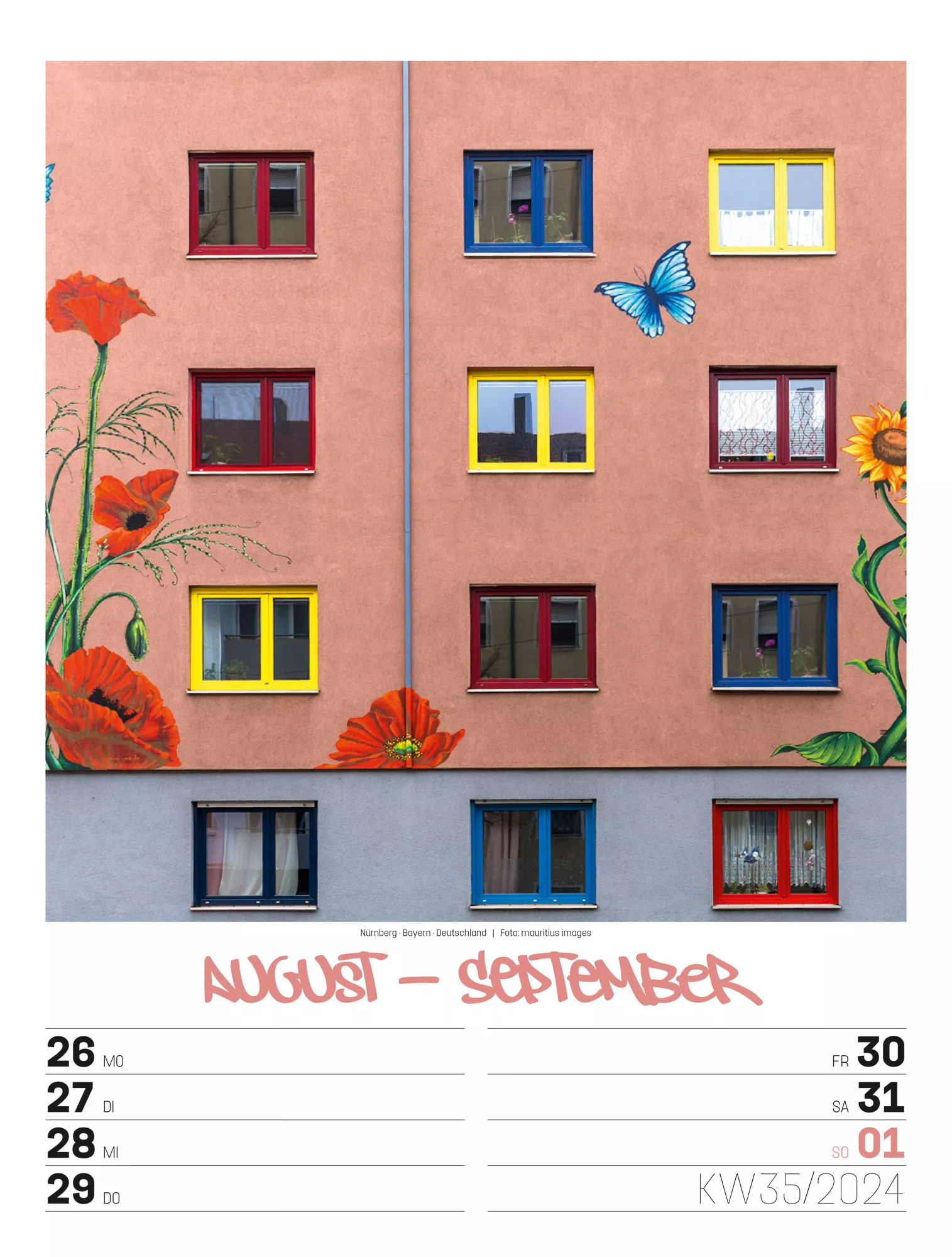 Ackermann Kalender Street Art - Wochenplaner 2024 - Innenansicht 38