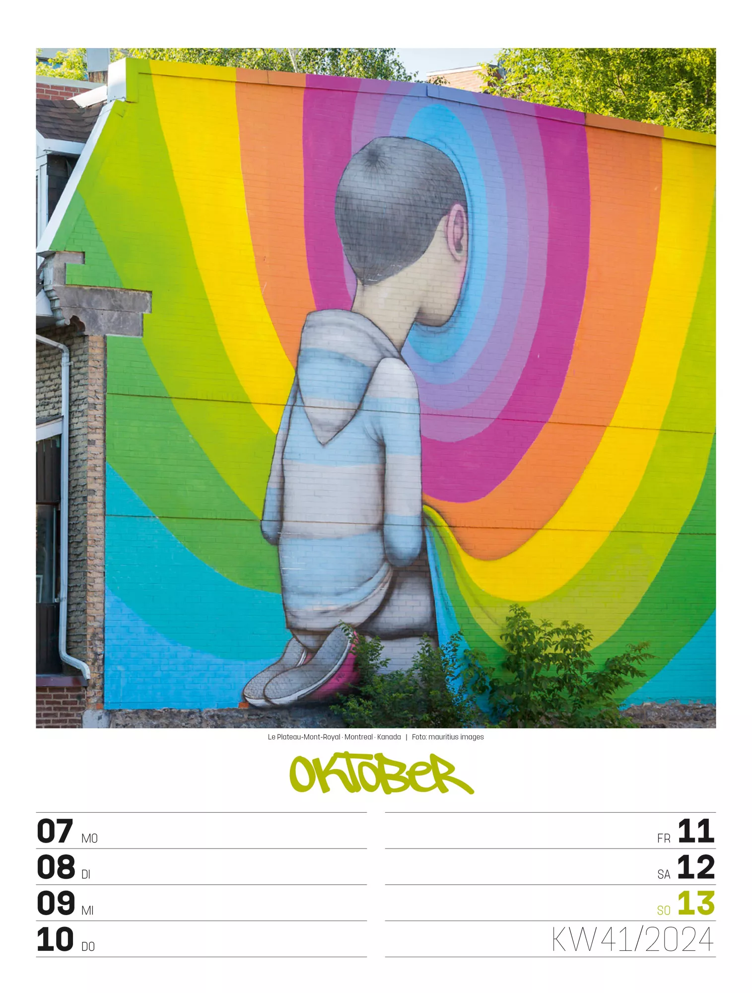 Ackermann Kalender Street Art - Wochenplaner 2024 - Innenansicht 44