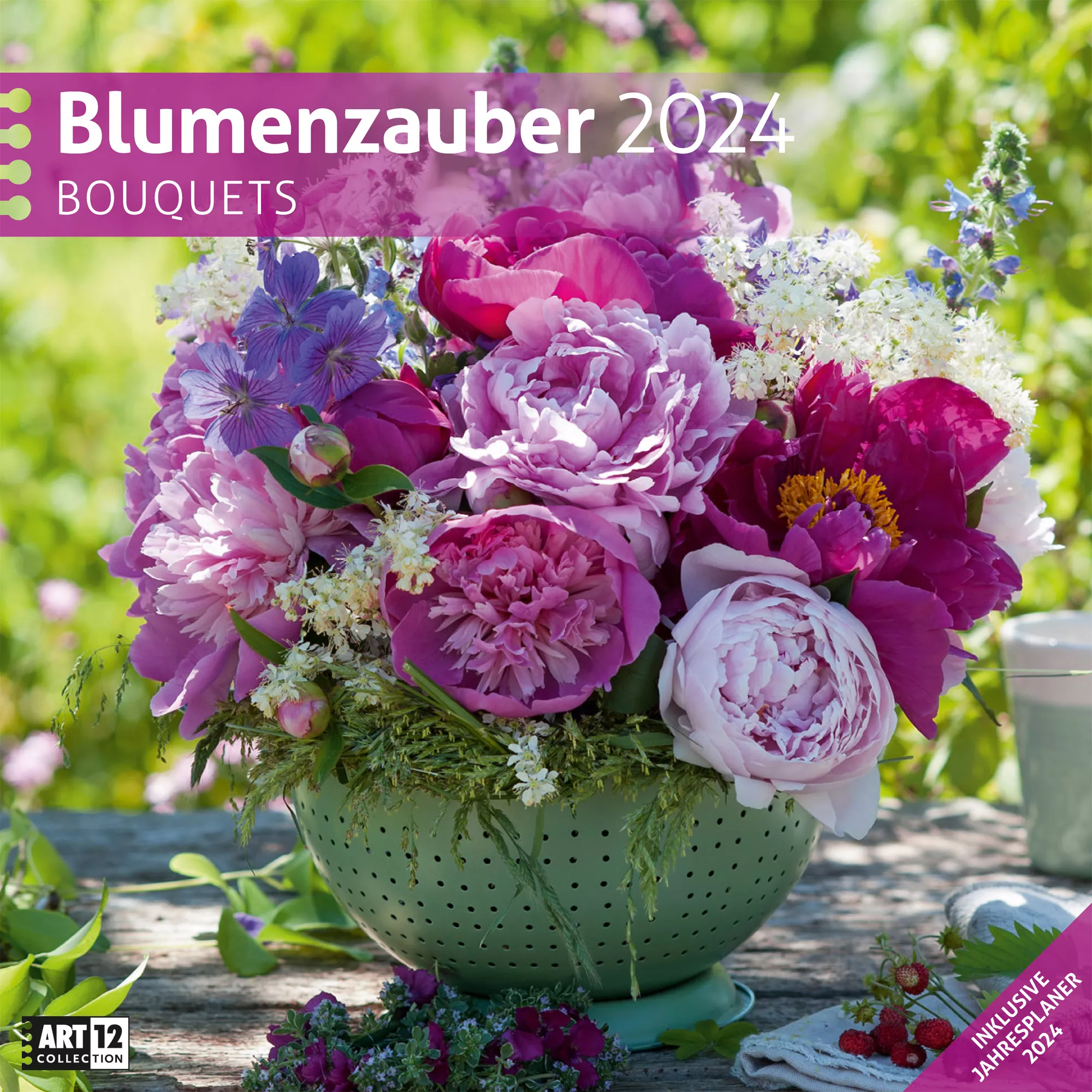 Art12 Collection Kalender Blumenzauber 2024 - 30x30 - Titelblatt