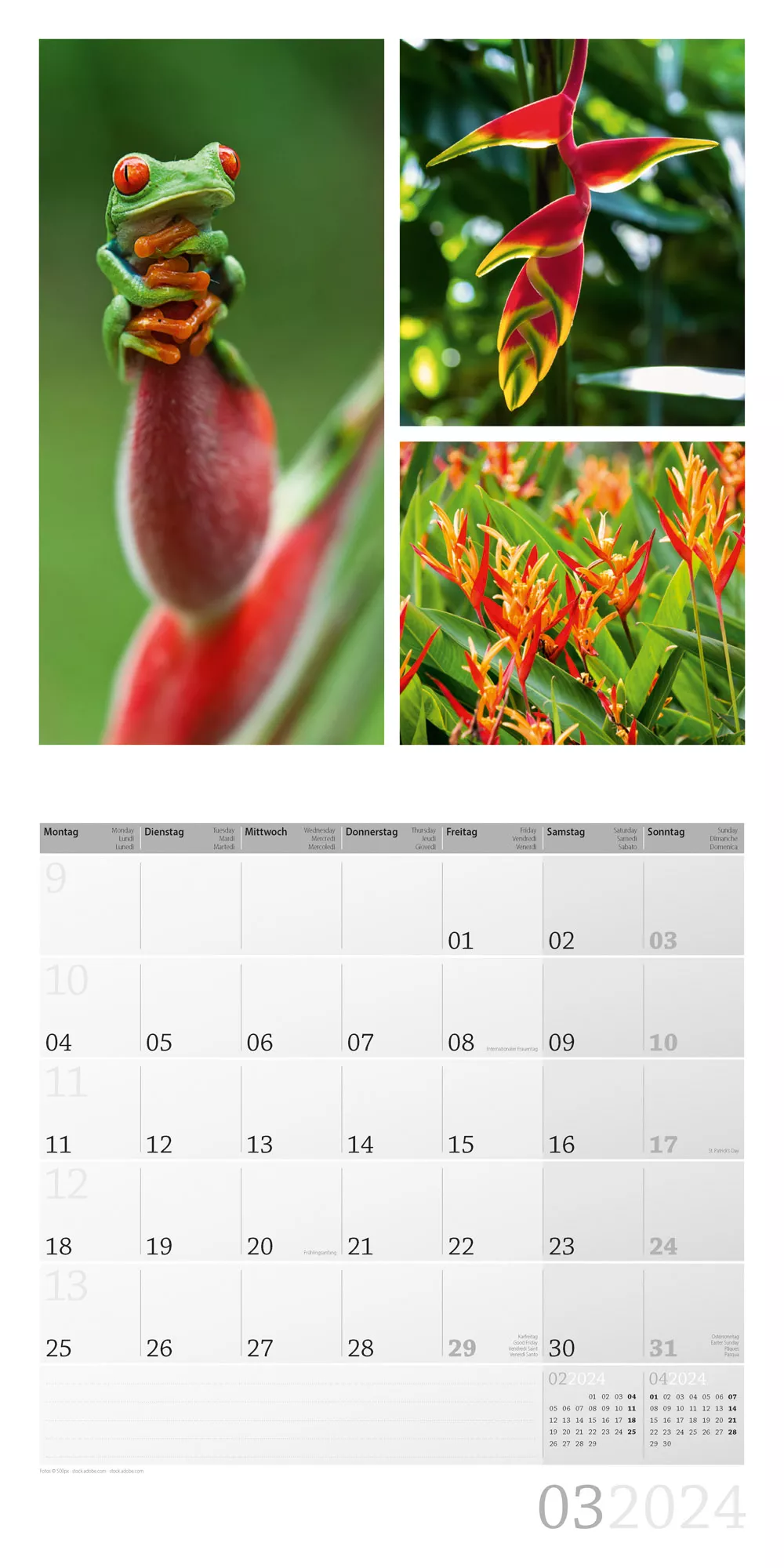 Art12 Collection Kalender Colours of Nature 2024 - 30x30 - Innenansicht 03