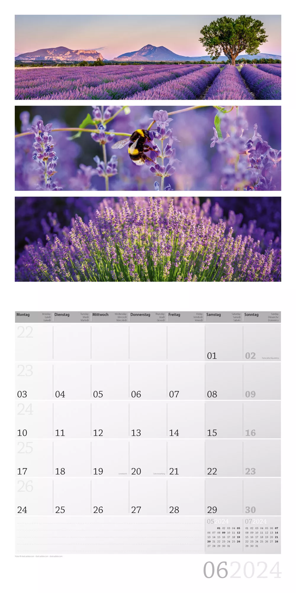 Art12 Collection Kalender Colours of Nature 2024 - 30x30 - Innenansicht 06
