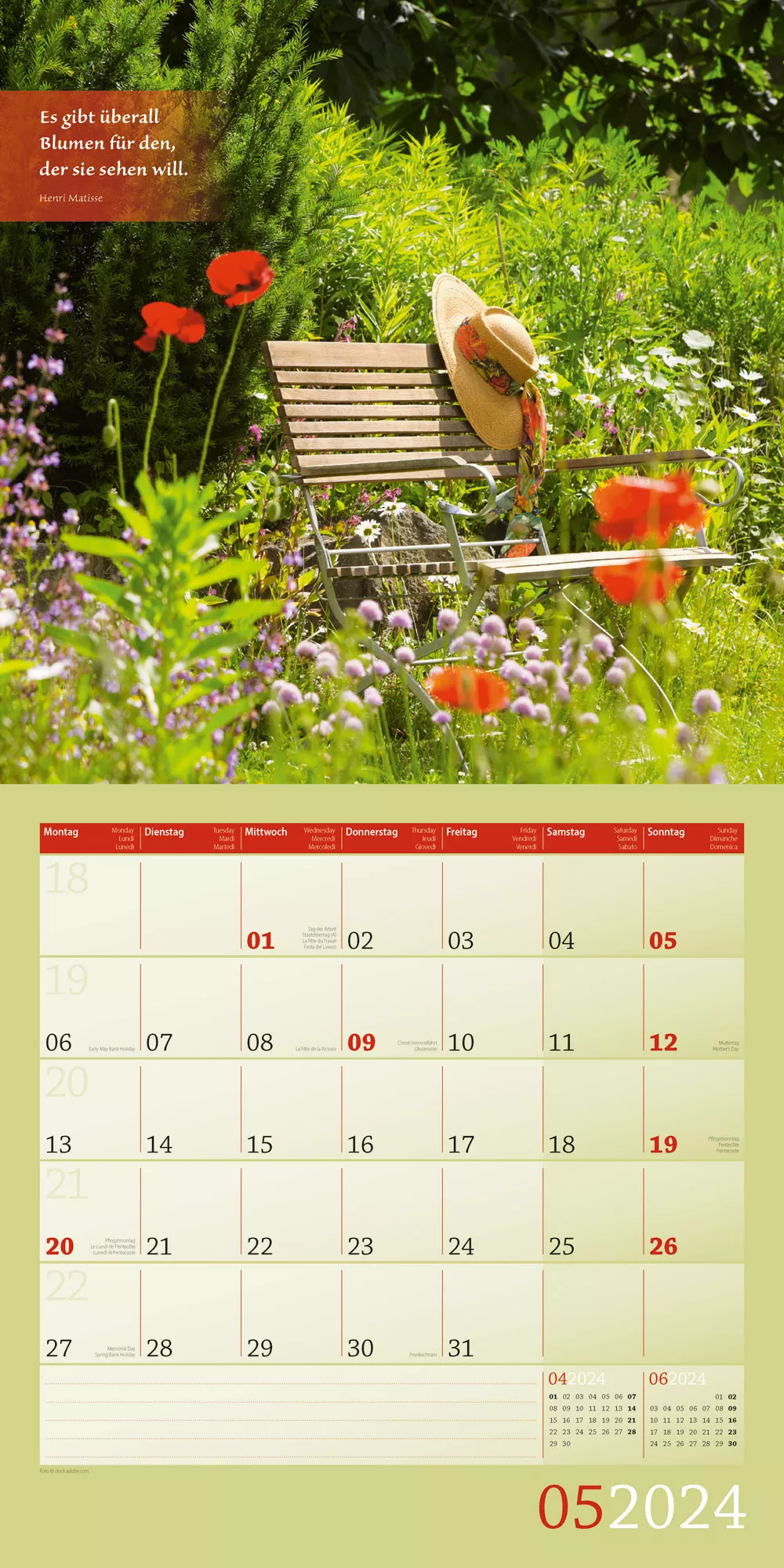 Art12 Collection Kalender Momente für Dich 2024 - 30x30 - Innenansicht 05
