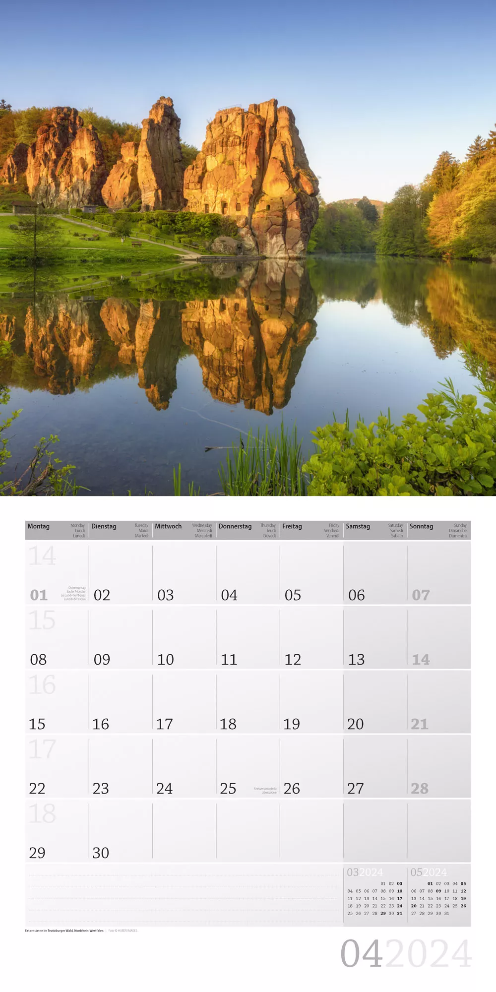 Art12 Collection Kalender Naturwunder Deutschland 2024 - 30x30 - Innenansicht 04