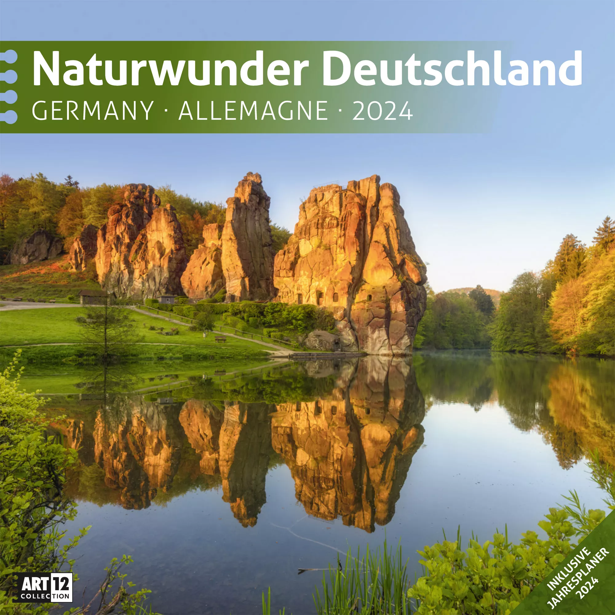 Art12 Collection Kalender Naturwunder Deutschland 2024 - 30x30 - Titelblatt