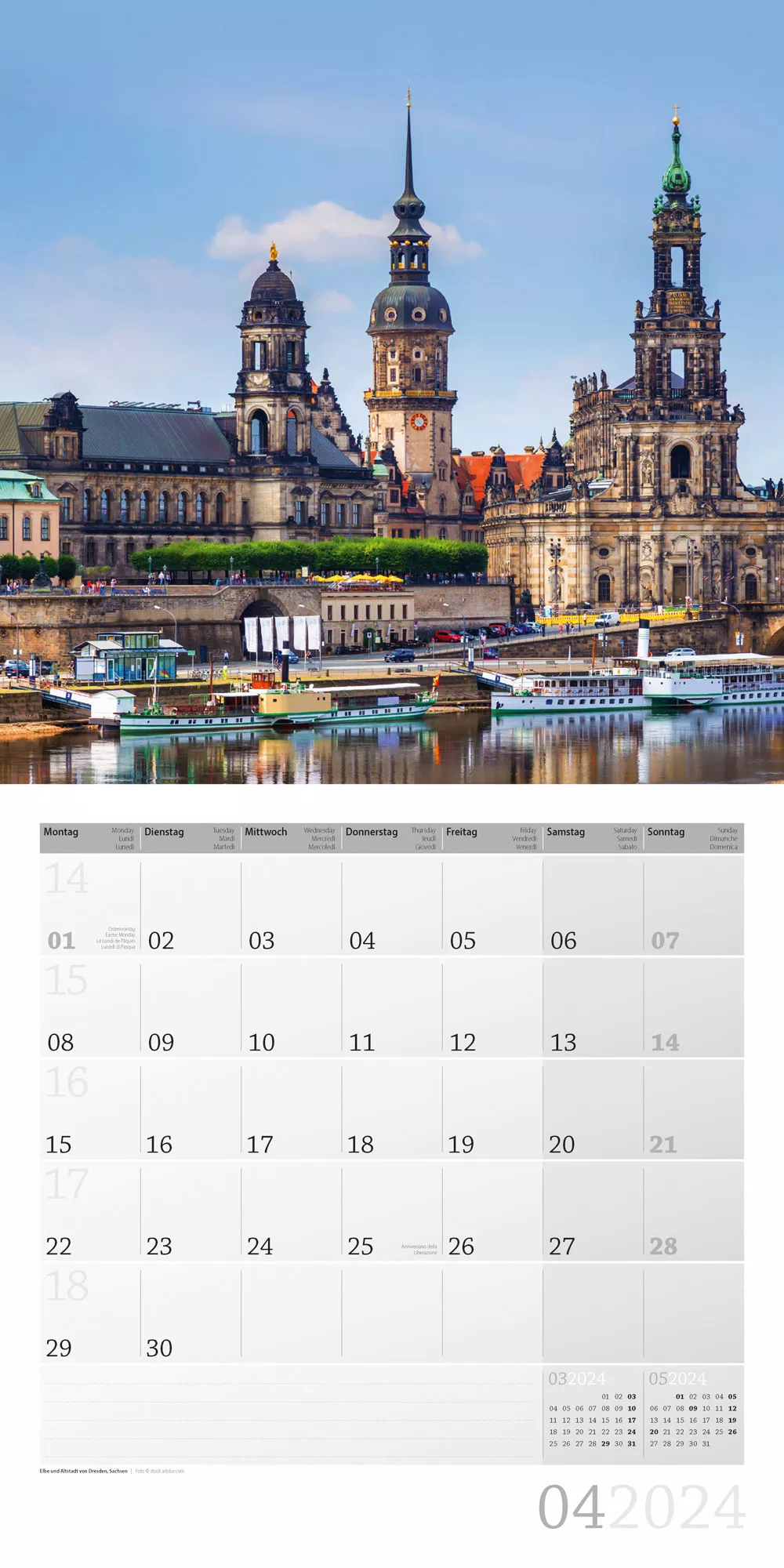 Art12 Collection Kalender Deutschland 2024 - 30x30 - Innenansicht 04